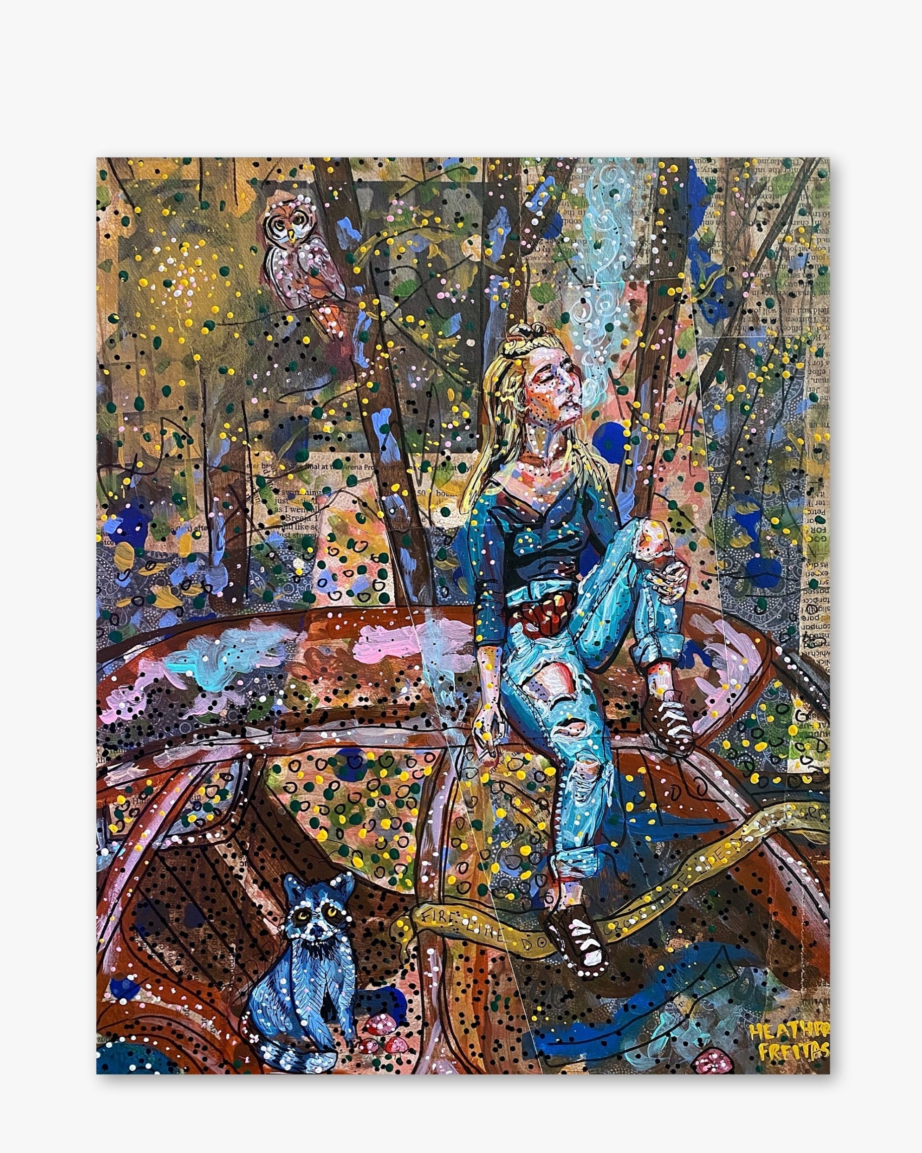 @igotchabud ( Original Painting ) - Heather Freitas - fine art home deccor