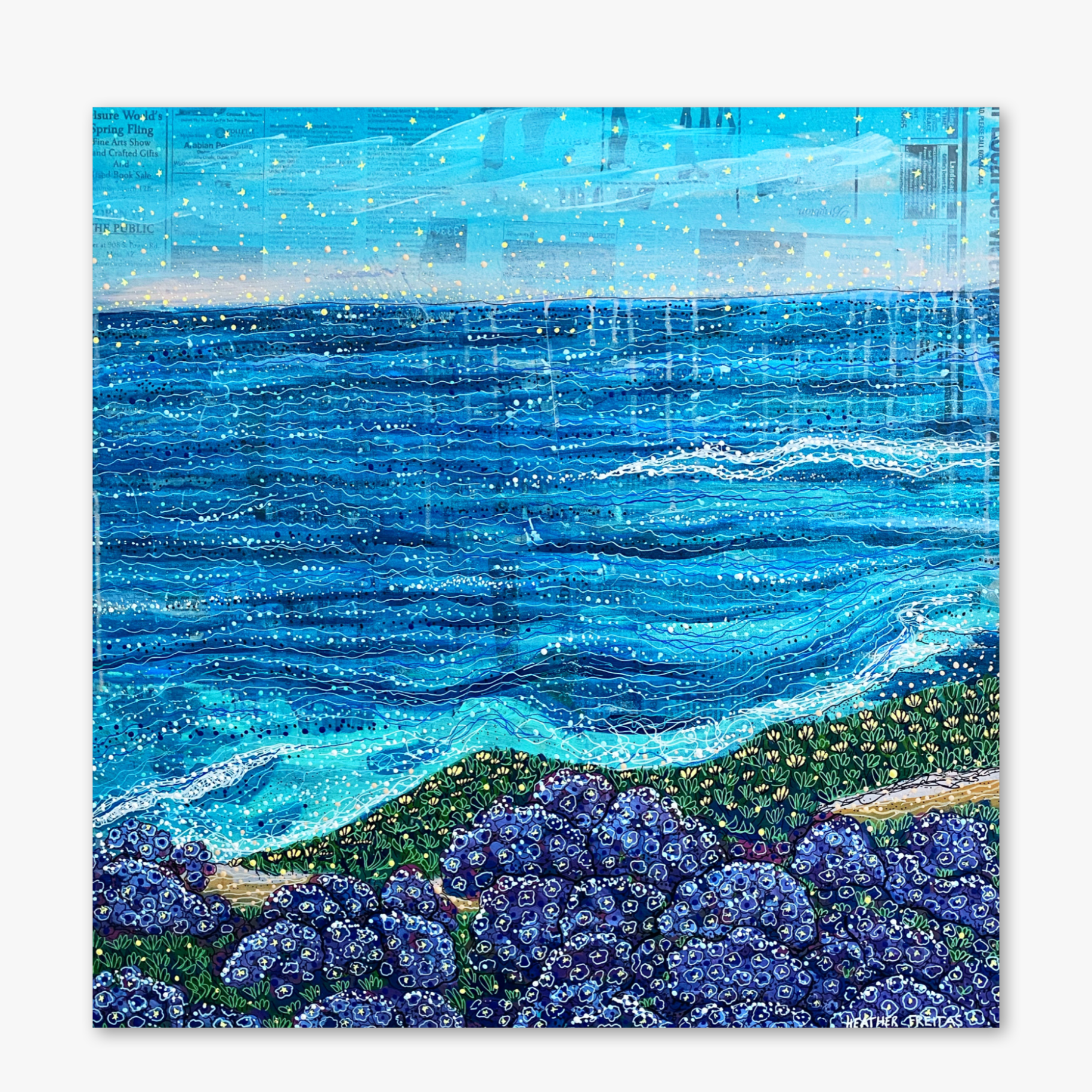 California Tides ( Original Painting ) - Heather Freitas - fine art home deccor