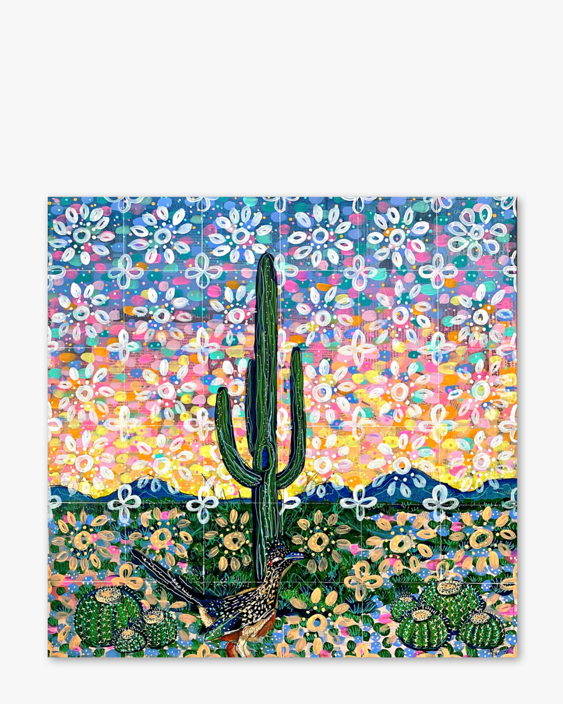 Arizona Tile ( Original Painting ) - Heather Freitas - fine art home deccor