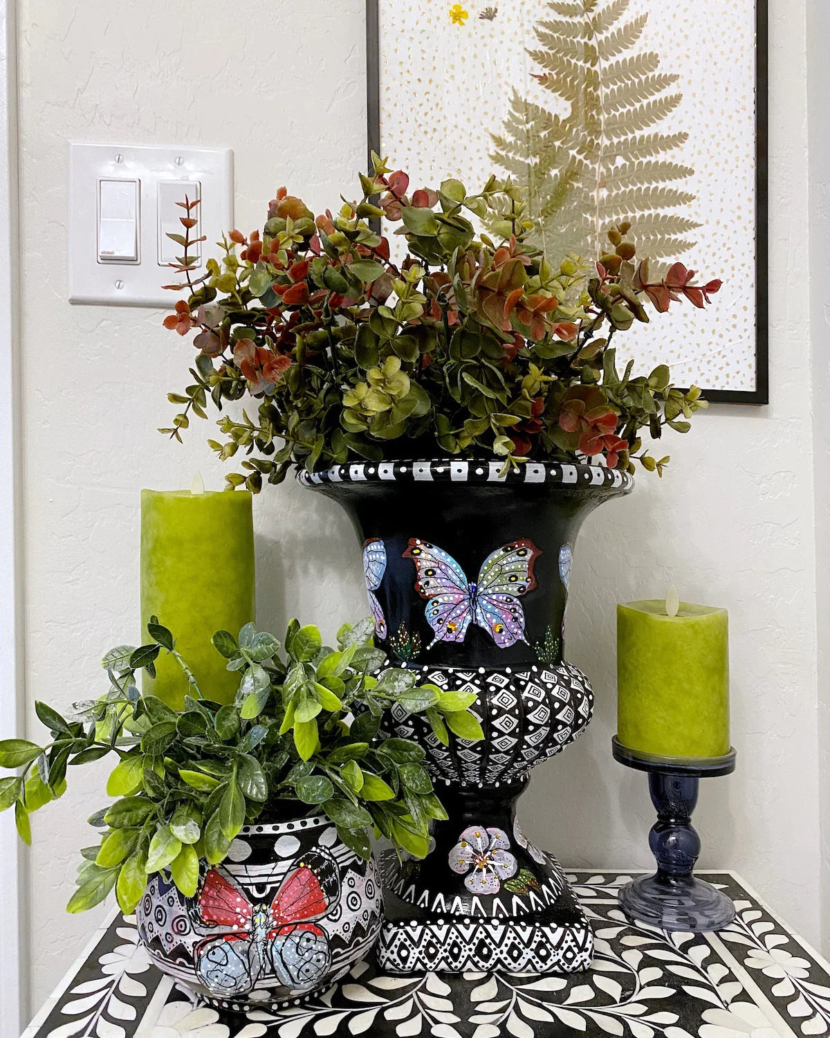 Iridescence Butterfly Urn - Heather Freitas - fine art home deccor