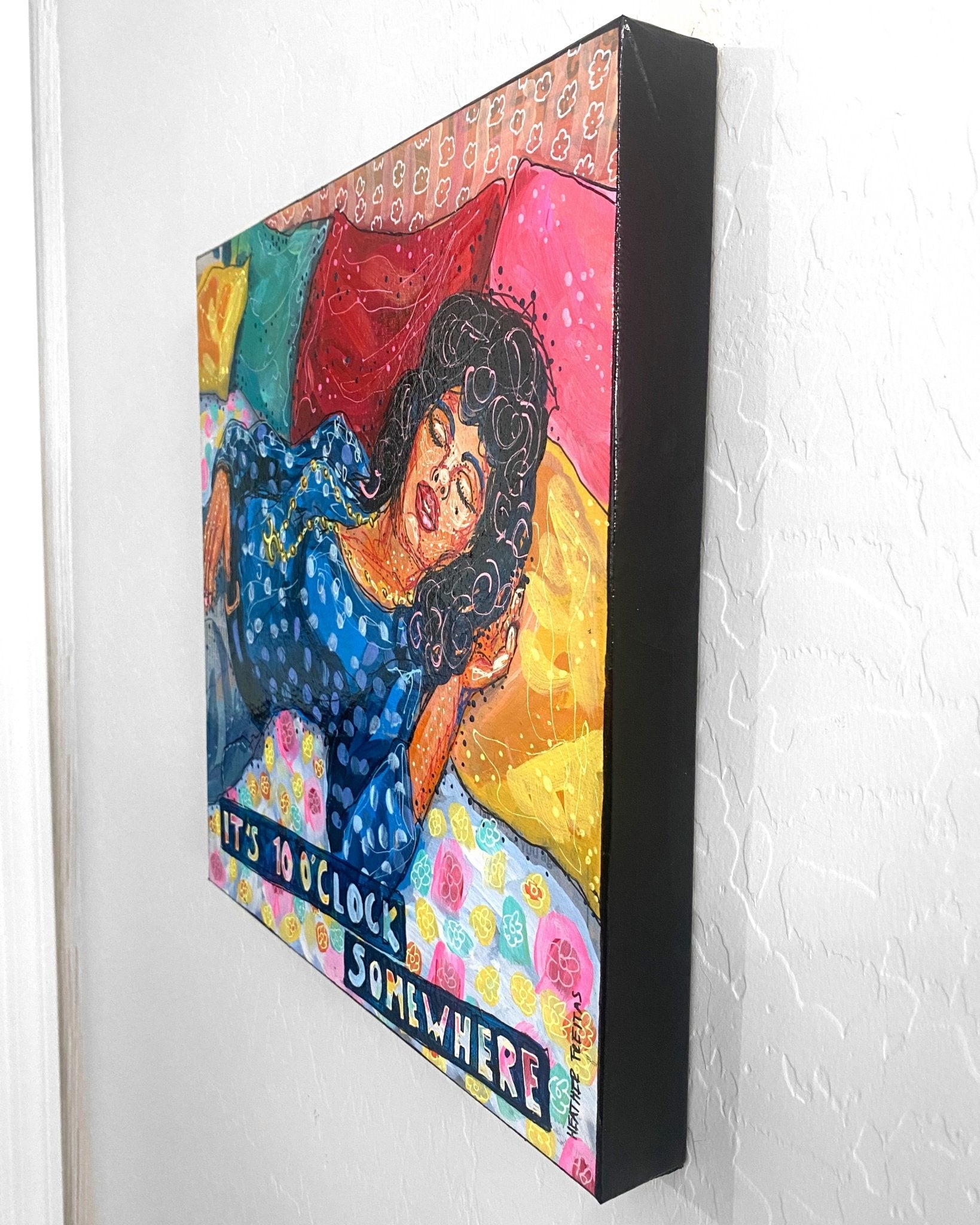 It’s 10 O’clock Somewhere, Early Bird Special ( Original Painting ) - Heather Freitas - fine art home deccor