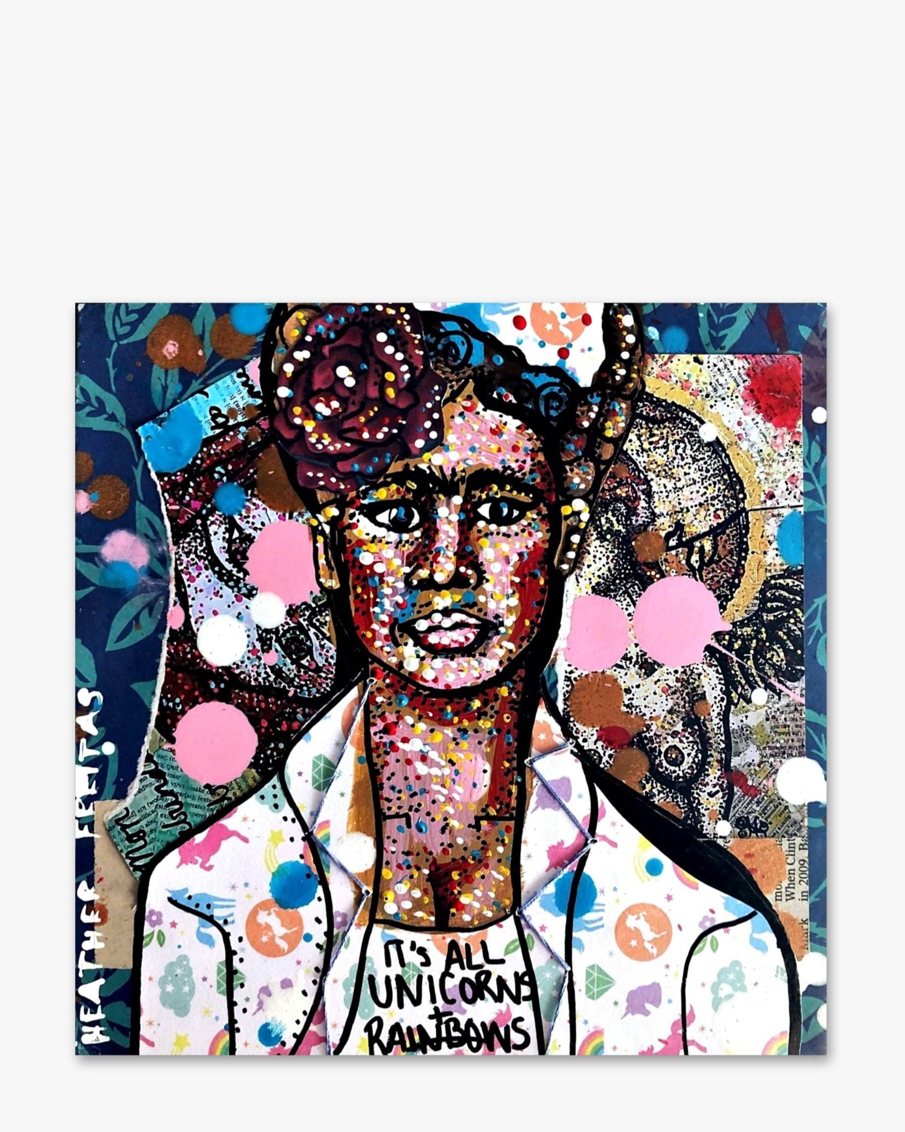 It’s All Unicorns And Rainbows (Frida) - Heather Freitas - fine art home deccor