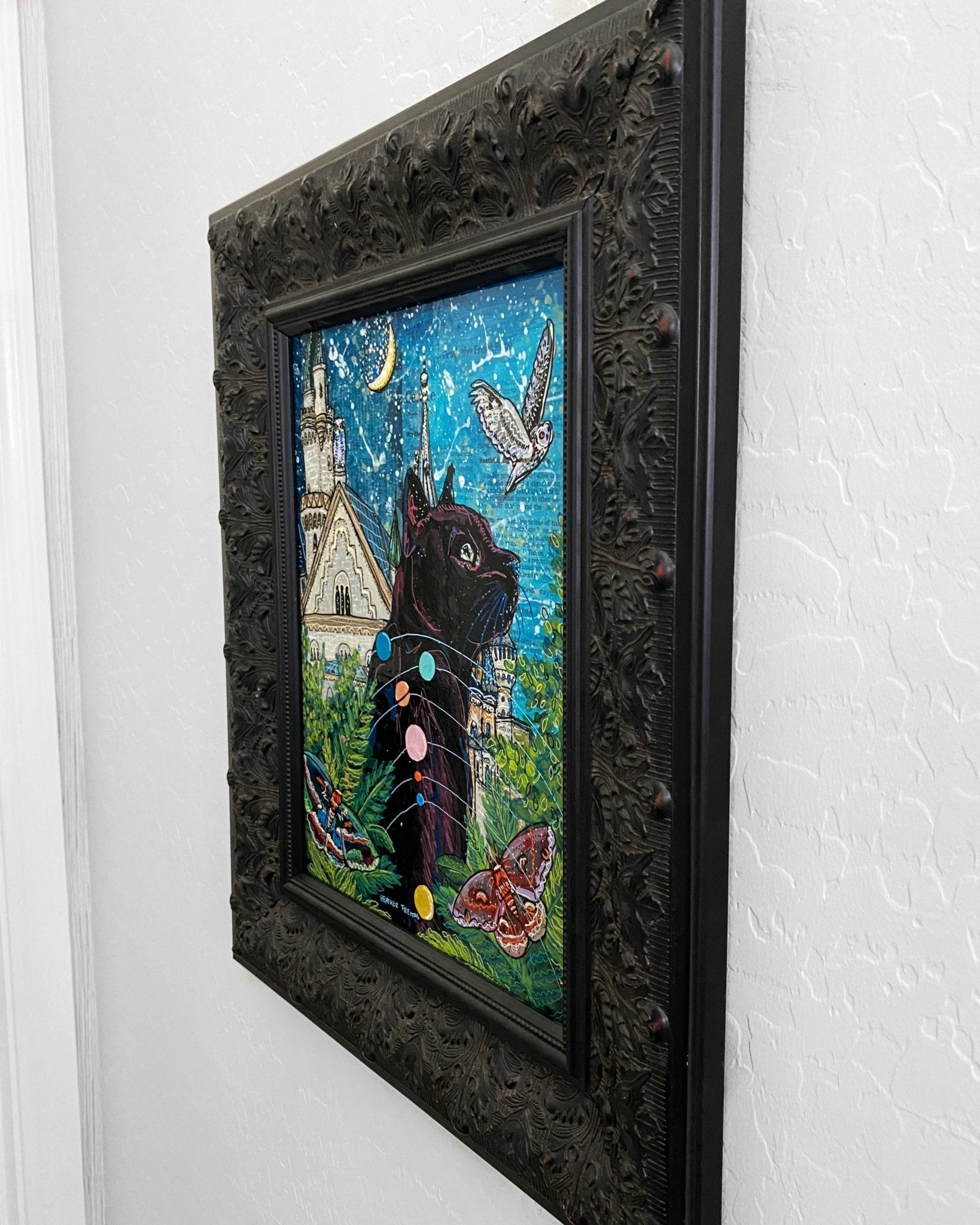 Jupiter, Castle Cat ( Original Painting ) - Heather Freitas - fine art home deccor