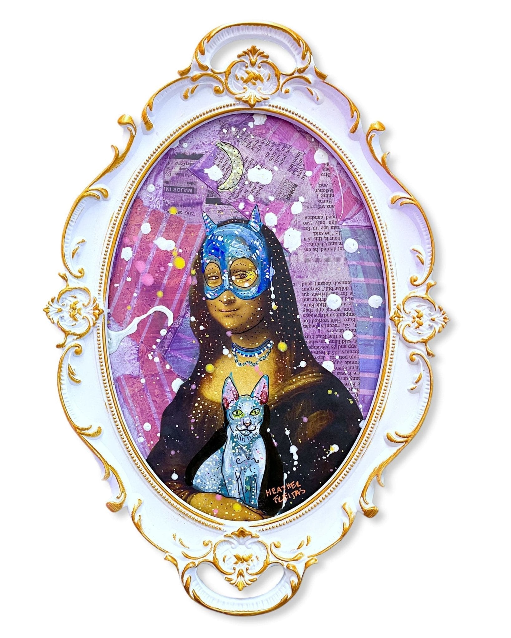 Kat Woman With A K - Mona Lisa Remastered - Heather Freitas - fine art home deccor