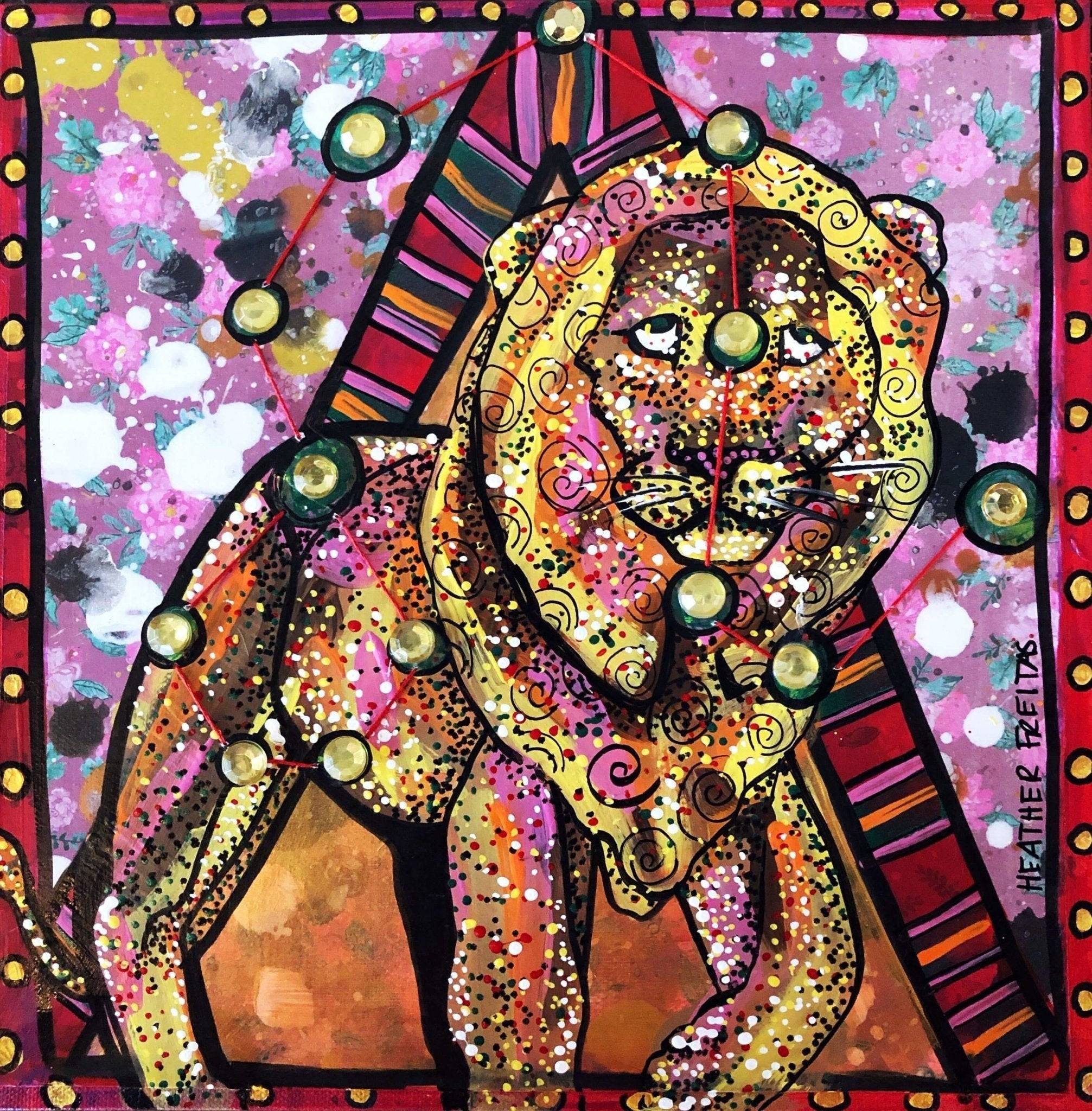 Leo - Floral Edition - Heather Freitas - fine art home deccor