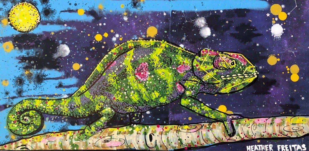 Lesser Chameleon - Heather Freitas - fine art home deccor