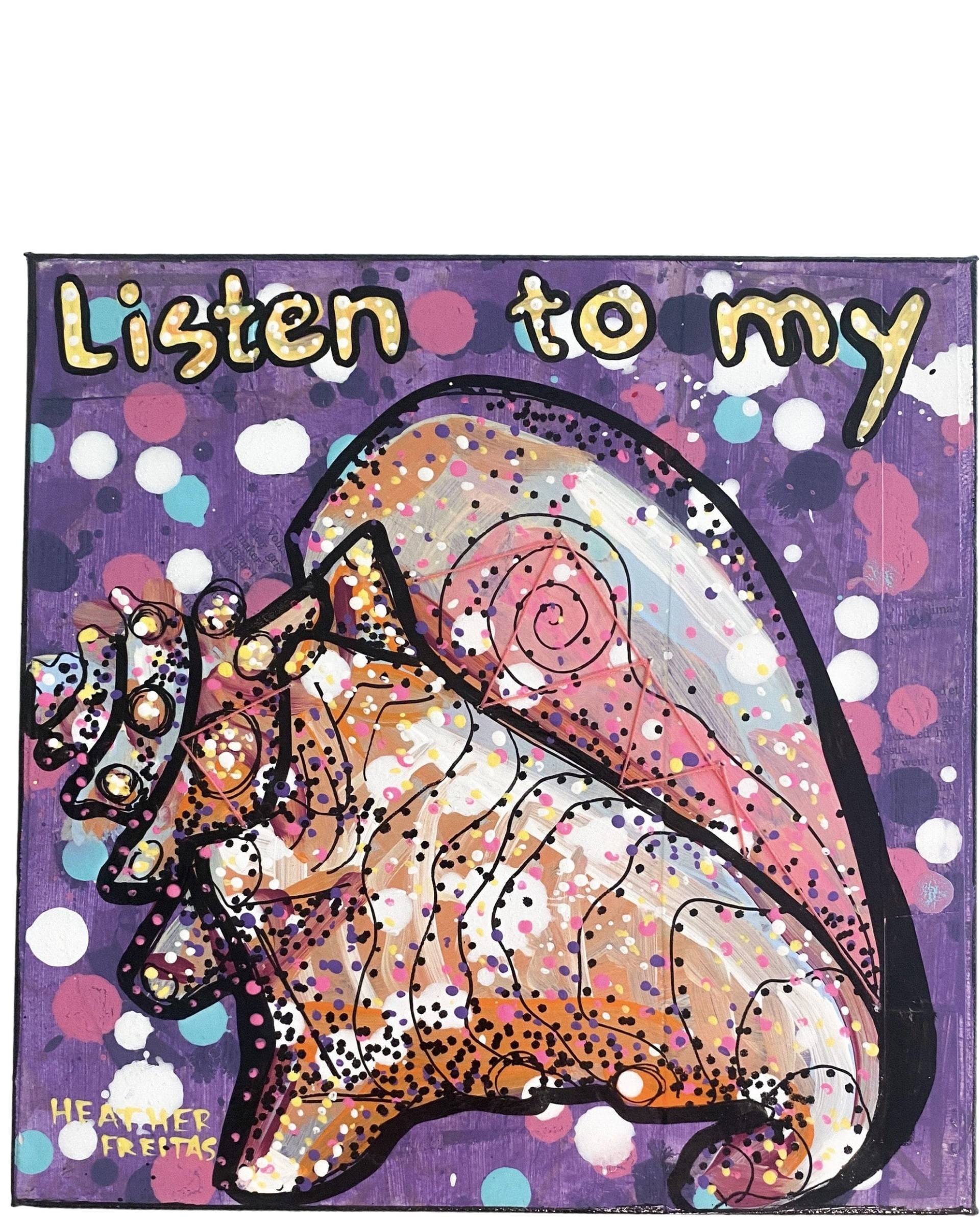 Listen to my conch - Heather Freitas - fine art home deccor