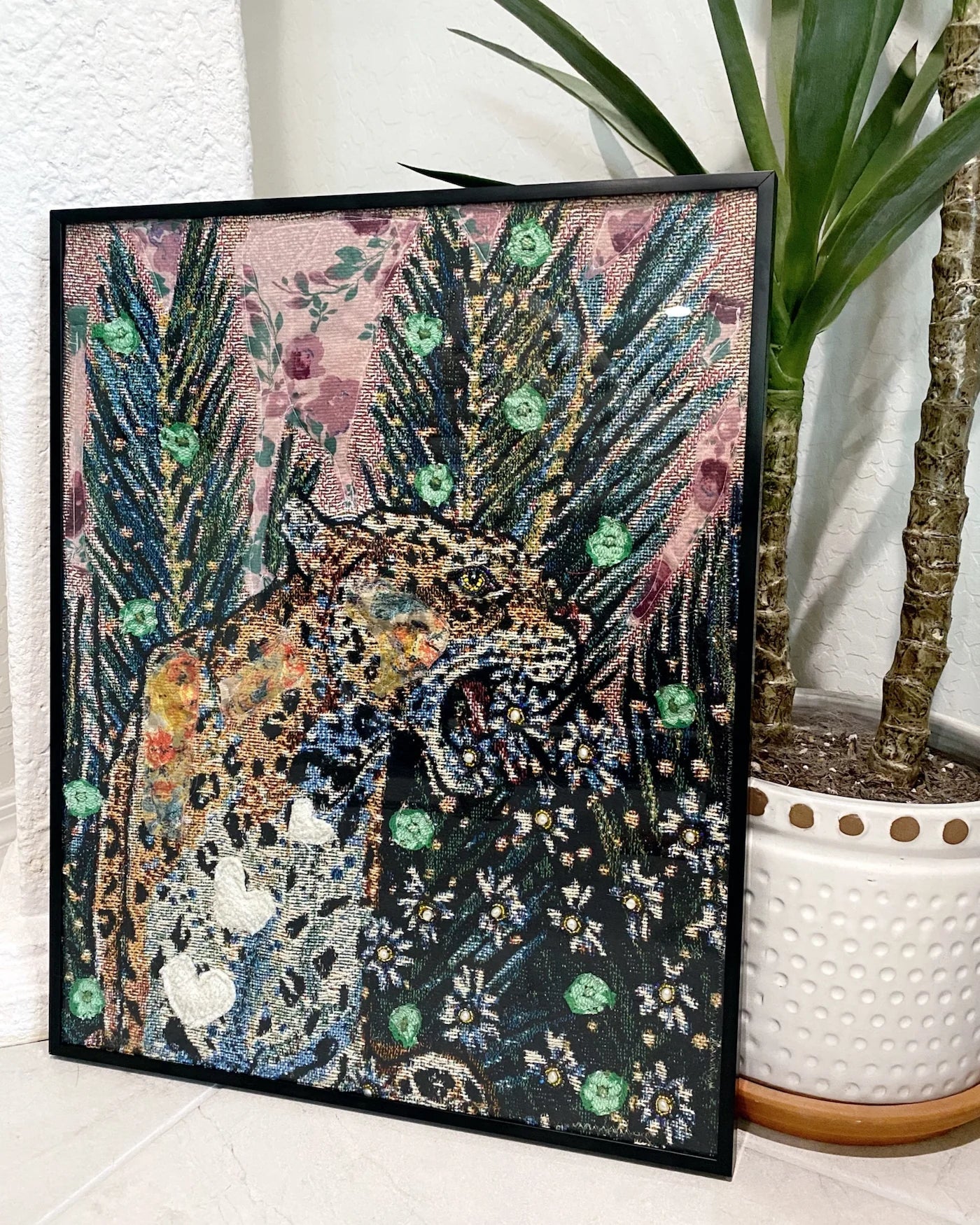 Love Me, Love Me Not ( Fine Art Tapestry With Beaded Accents ) - Heather Freitas - fine art home deccor