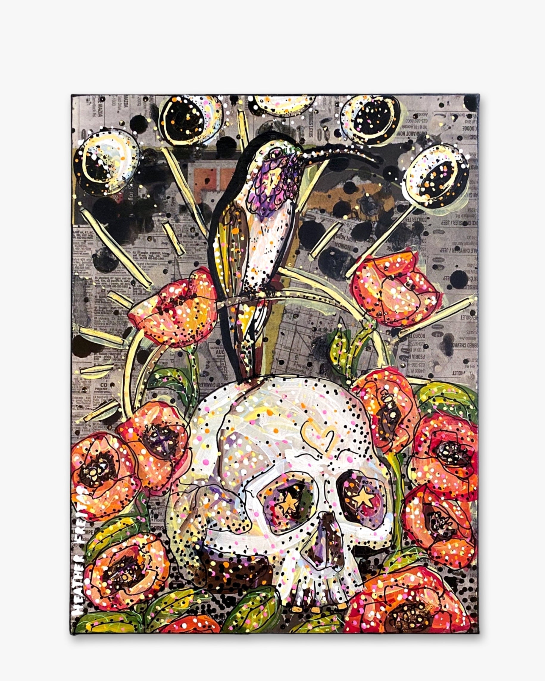 Lucifer Hummingbird - Poppy Edition - Heather Freitas - fine art home deccor