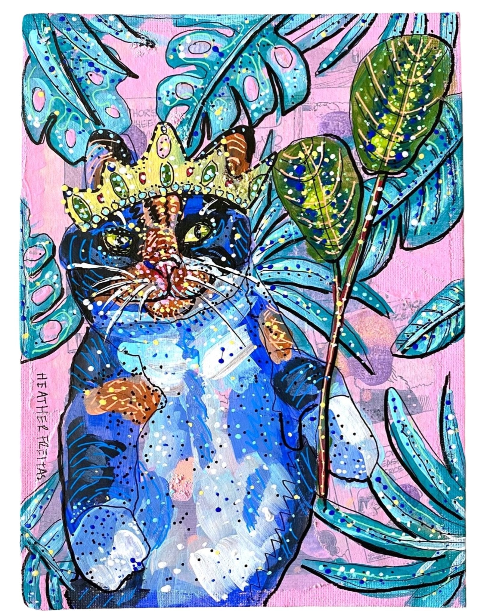 Luv in’ On A Prayer Cat - Heather Freitas - fine art home deccor