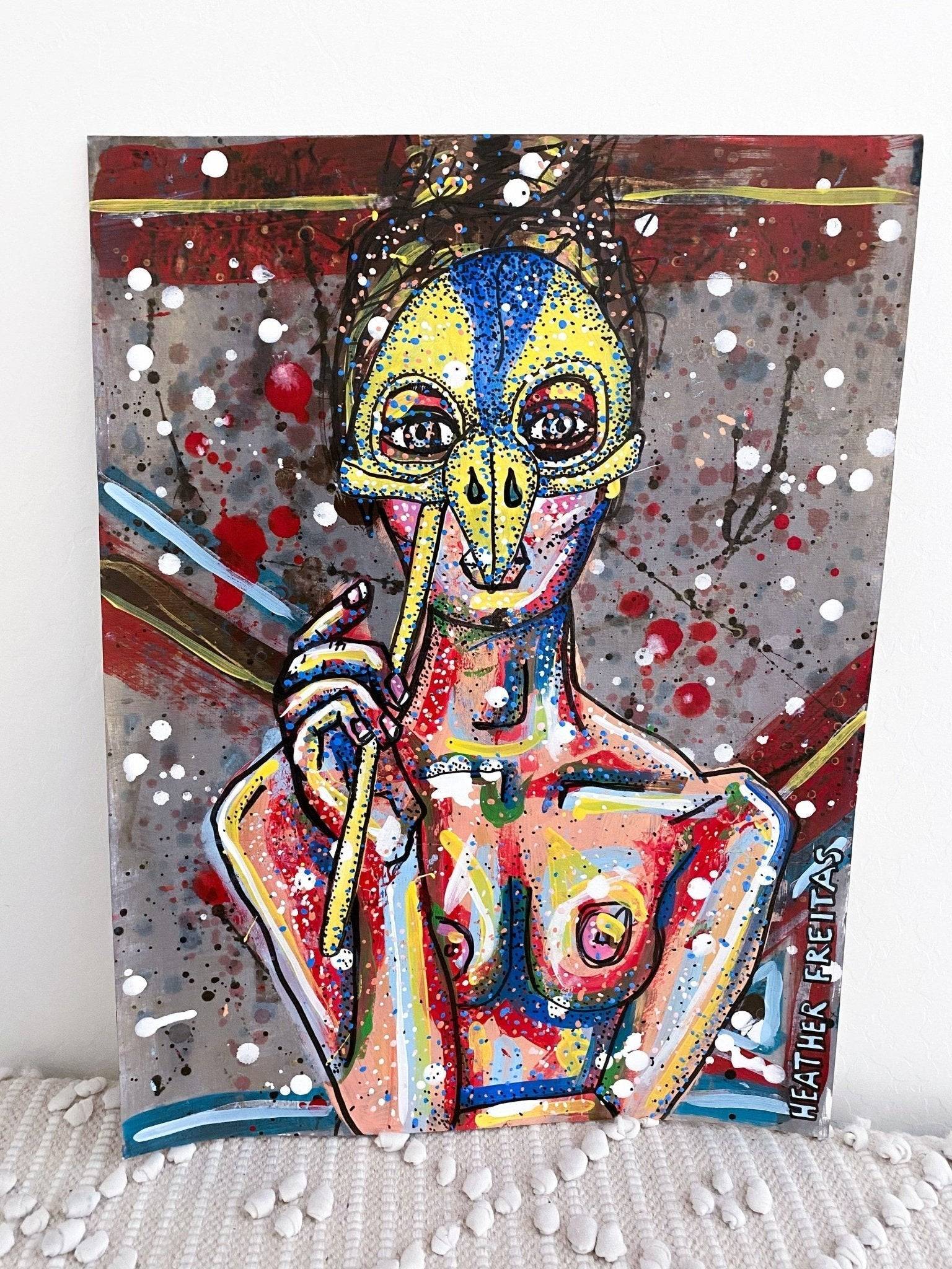 Masked Goldfinch * does not come framed - Heather Freitas - fine art home deccor