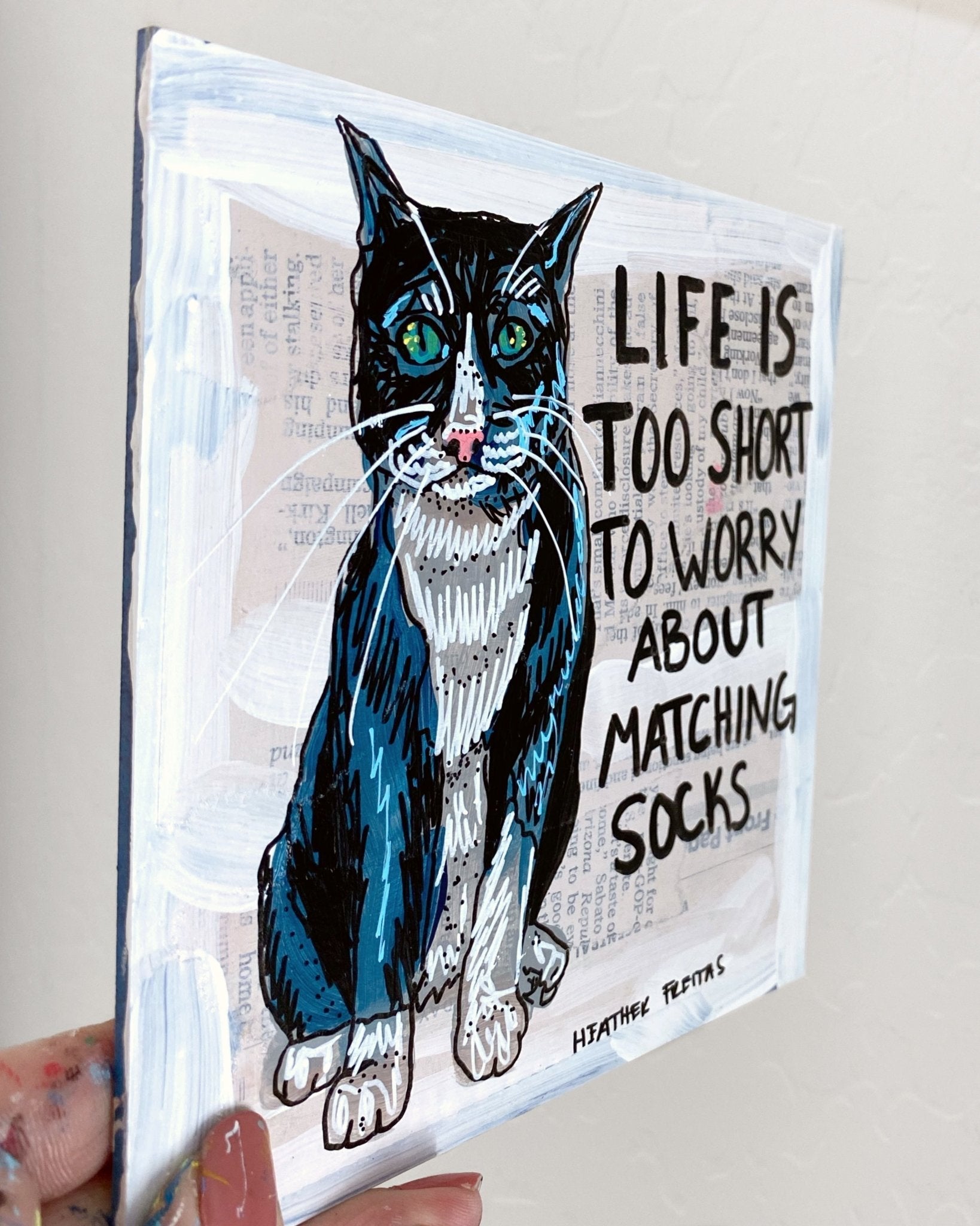 Matching Socks ( Original Painting ) - Heather Freitas - fine art home deccor