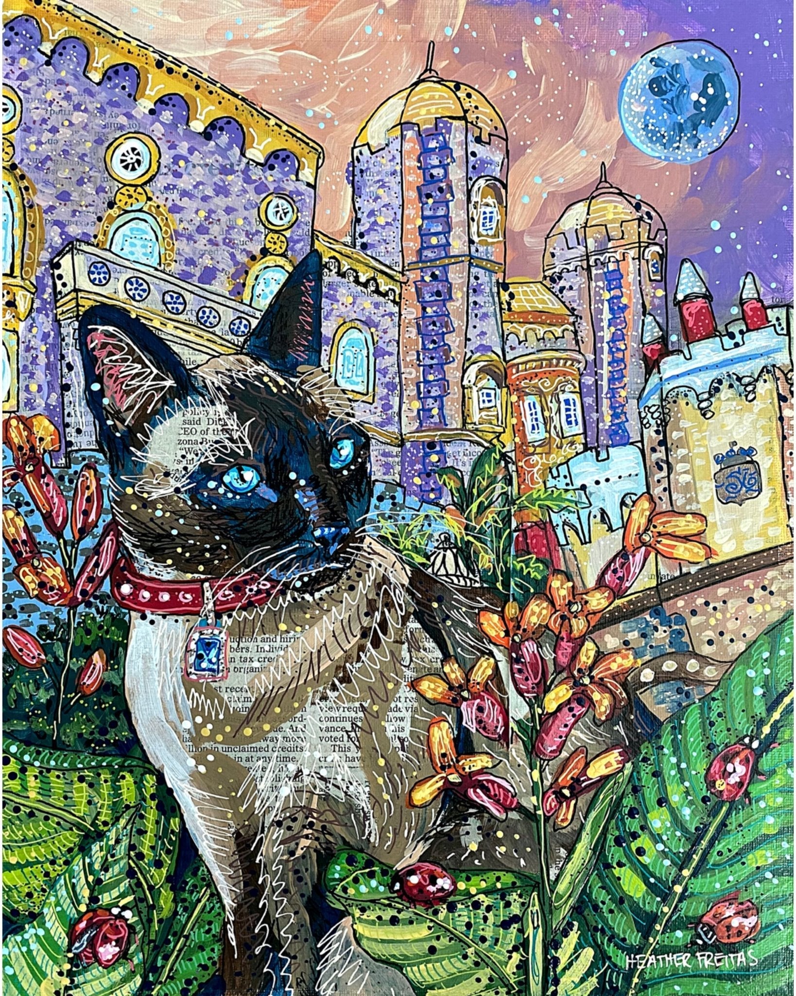 Moon , Castle Cat - Heather Freitas