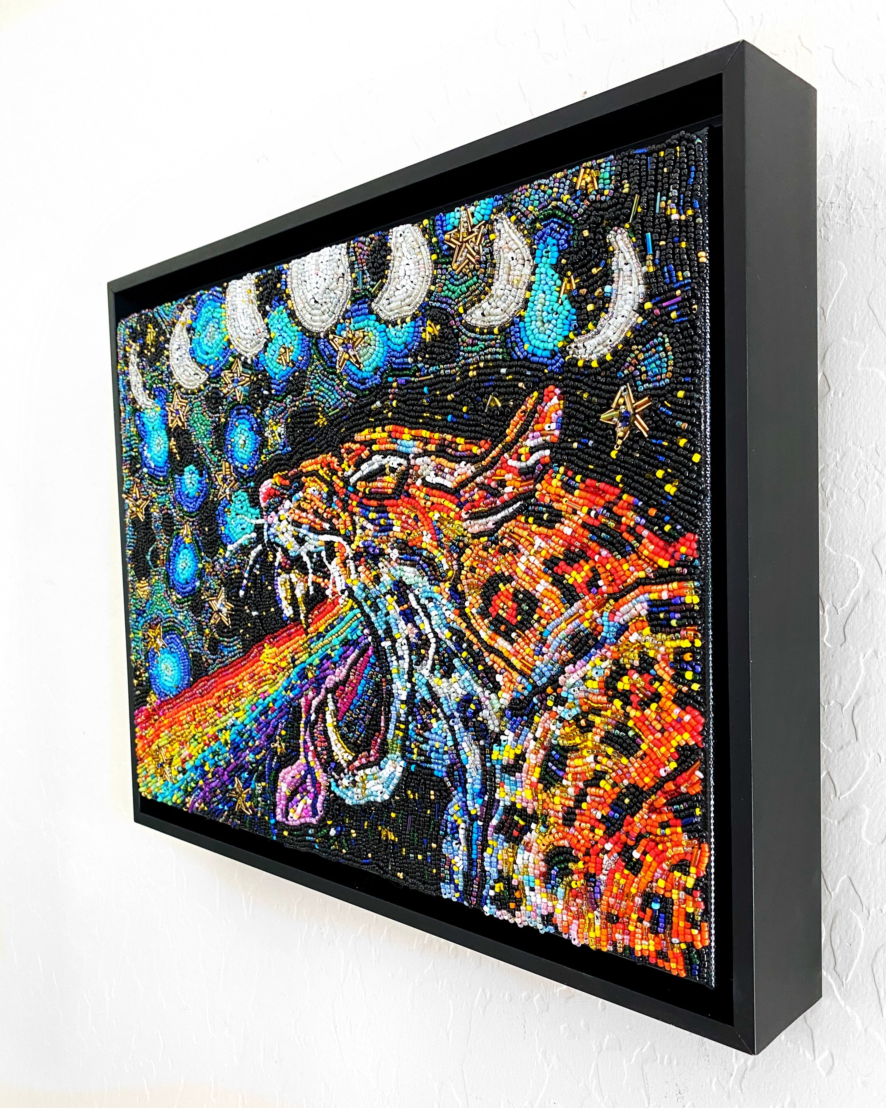 Moon Tides & Rainbow Guide - Fully Beaded Artwork - Heather Freitas