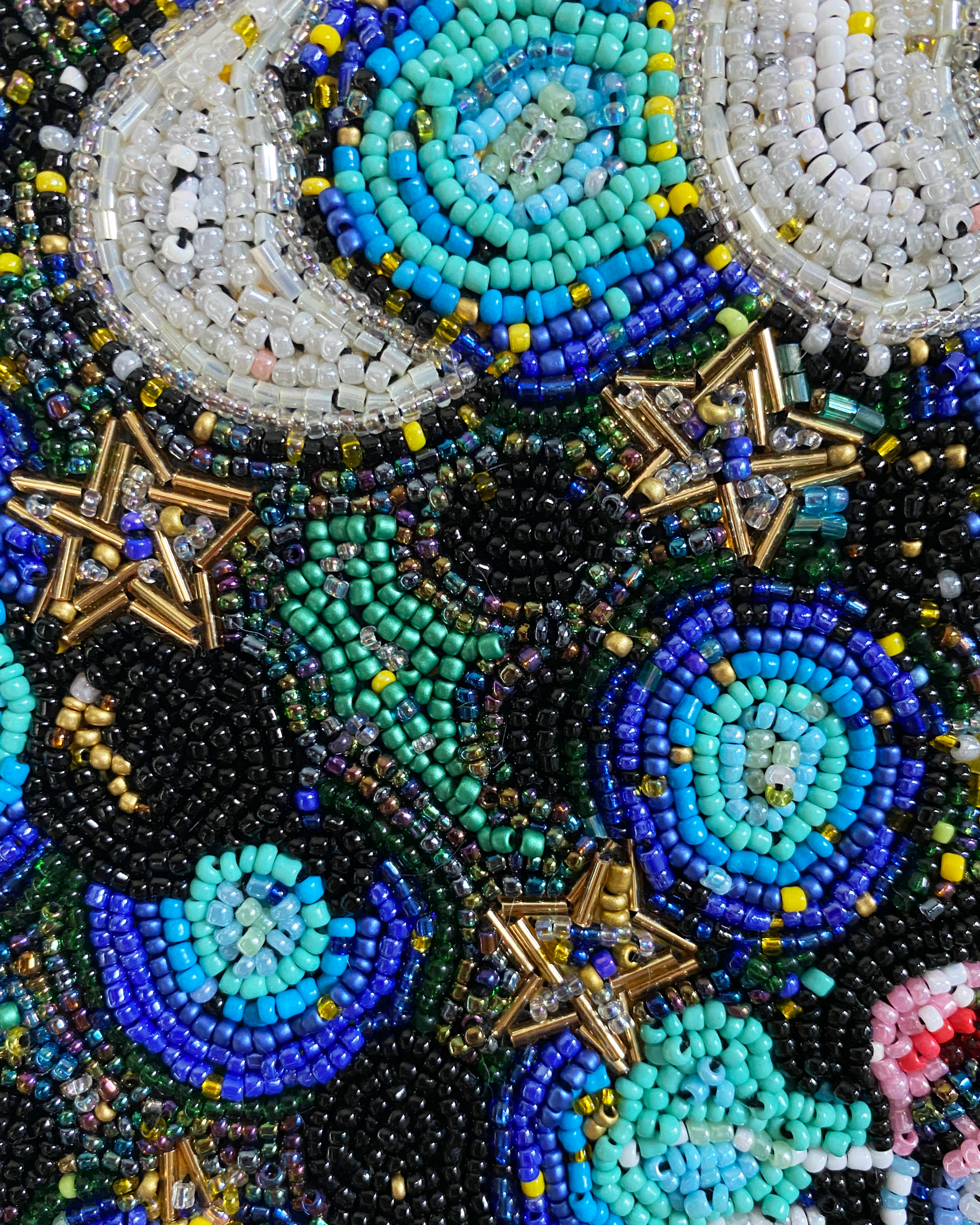Moon Tides & Rainbow Guide - Fully Beaded Artwork - Heather Freitas