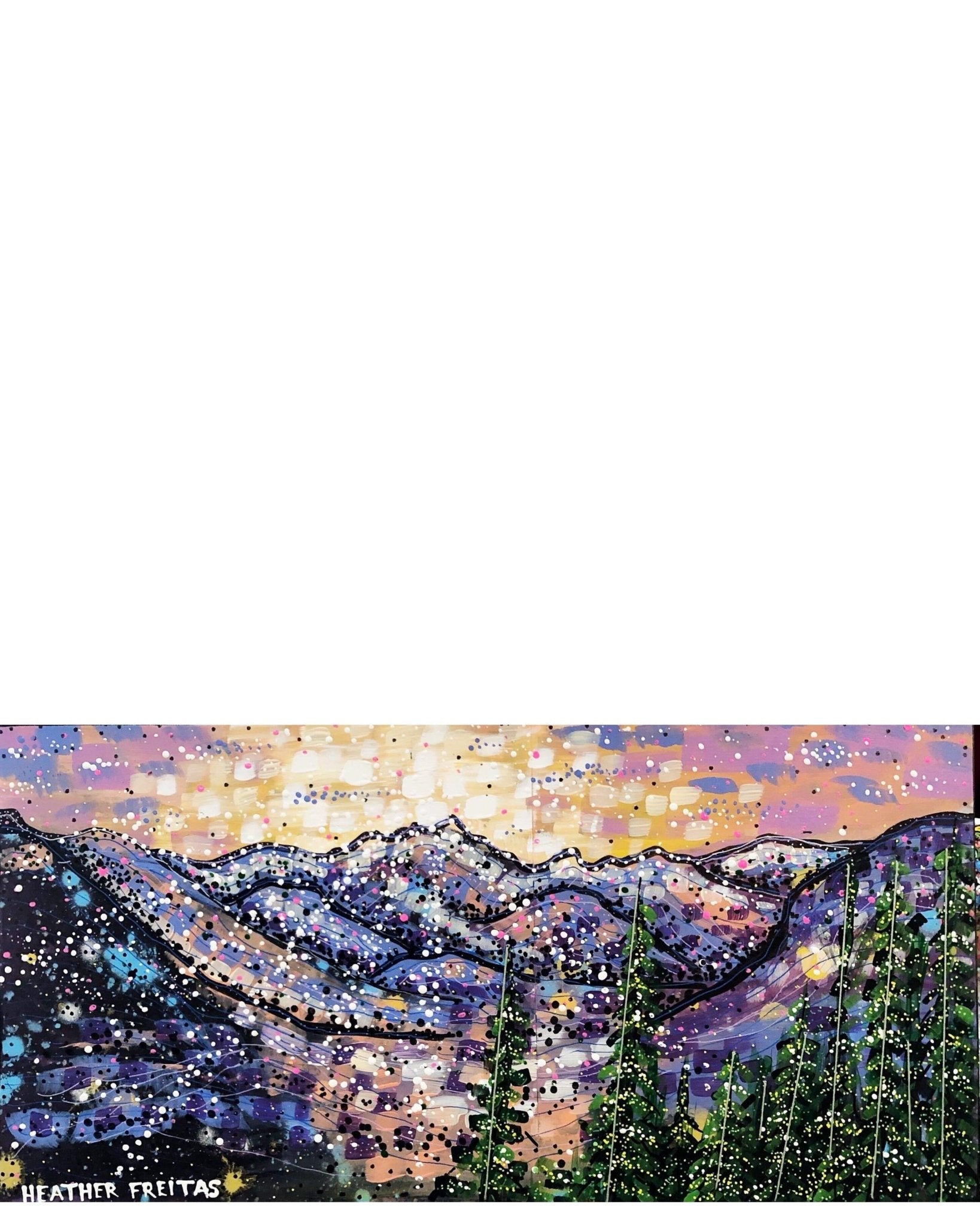 Moonlit mountains - Heather Freitas