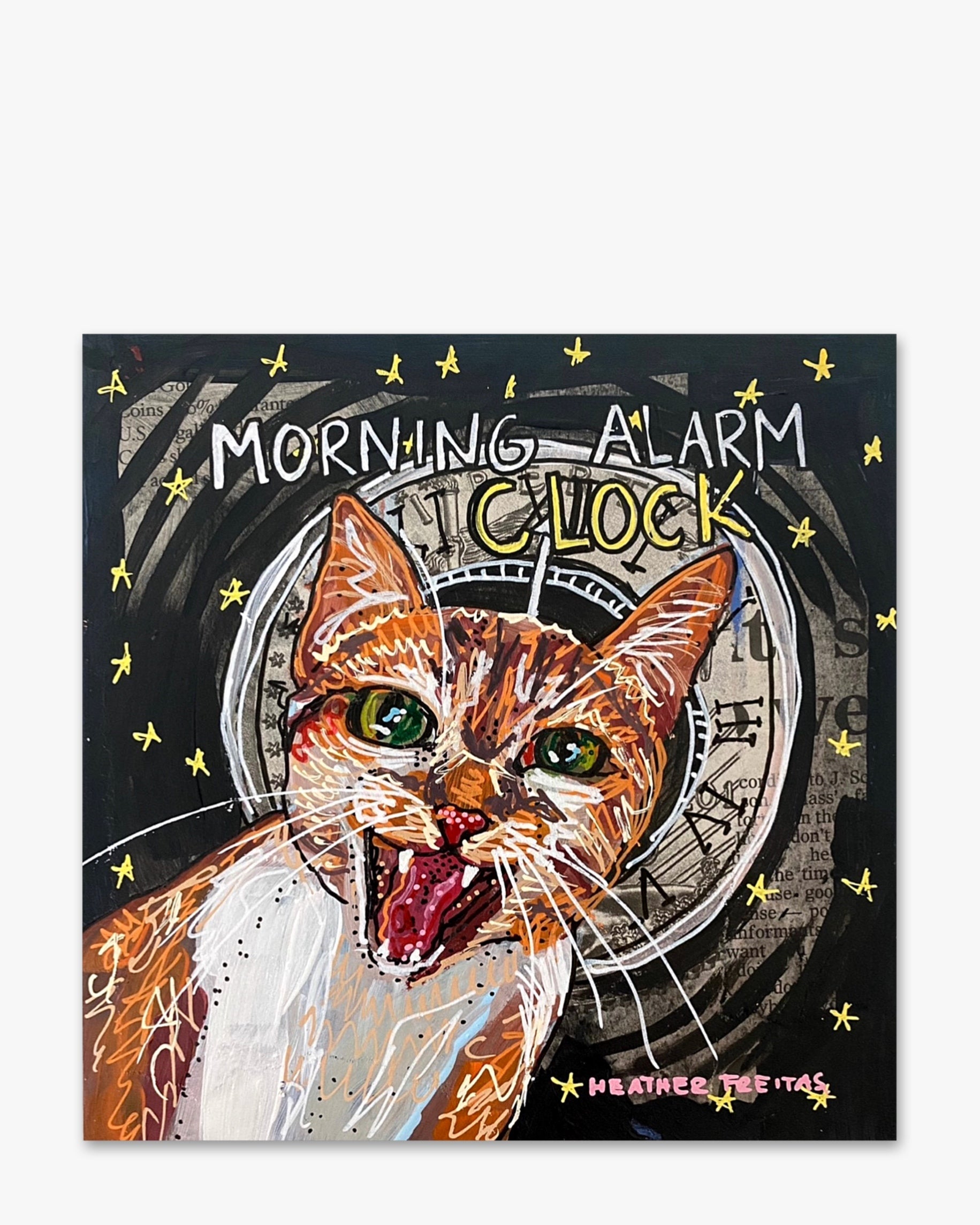 Morning Alarm Clock Cat Study - Heather Freitas