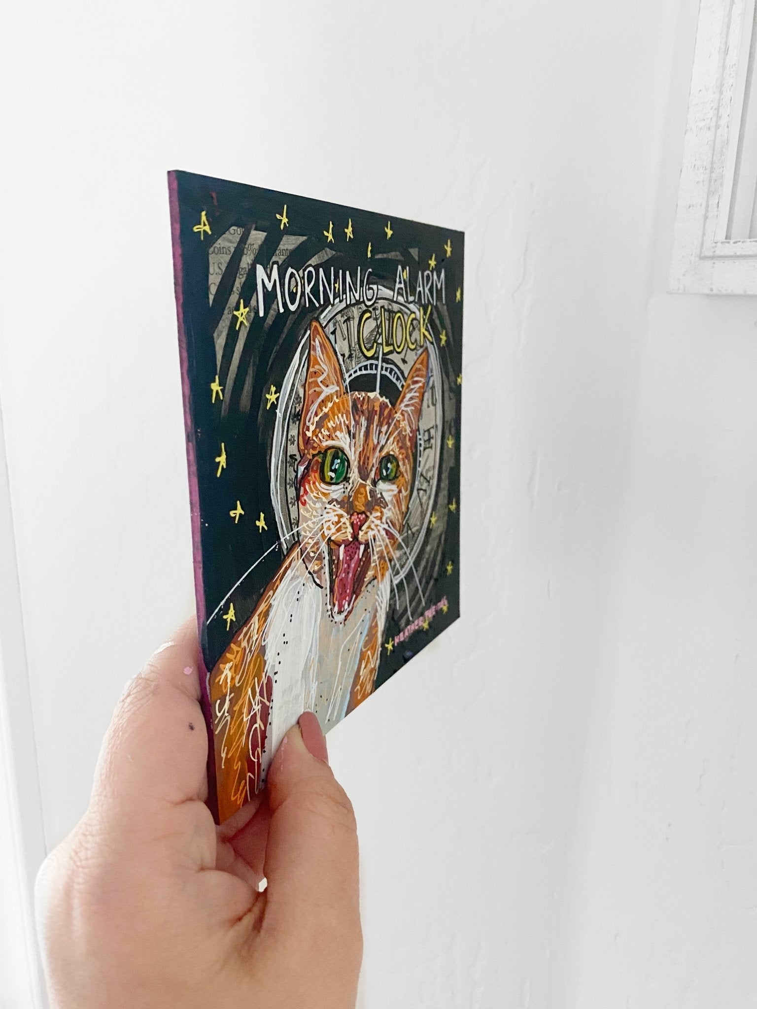 Morning Alarm Clock Cat Study - Heather Freitas