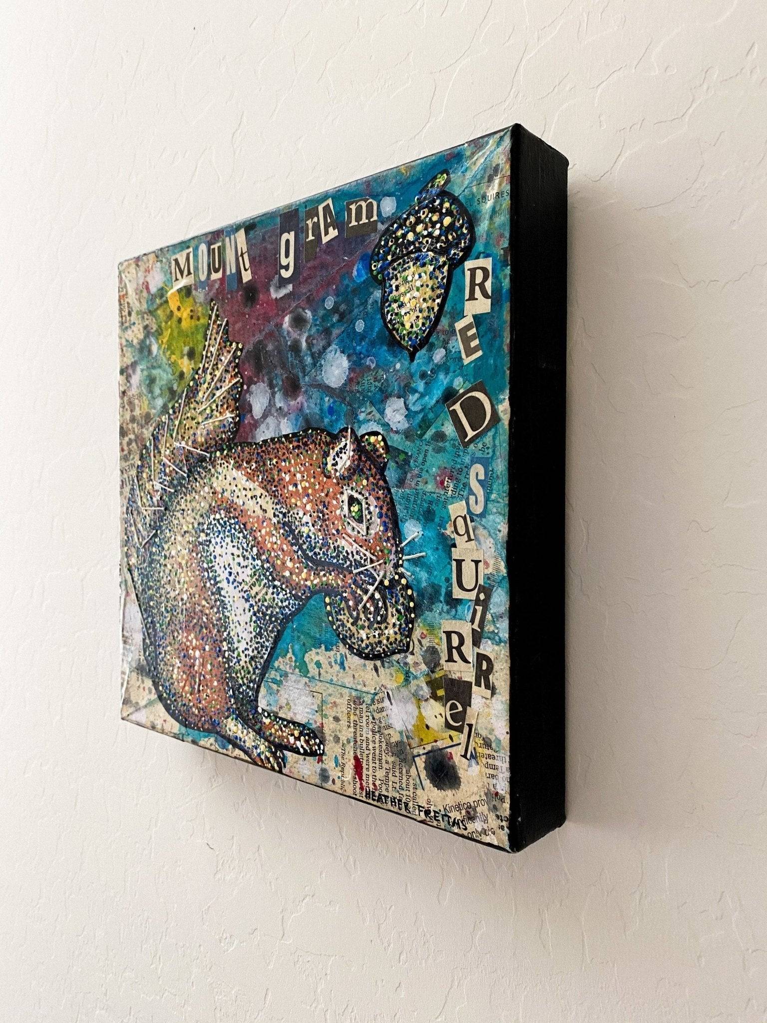 Mount Gram Red Squirrel - Original painting Heather Freitas