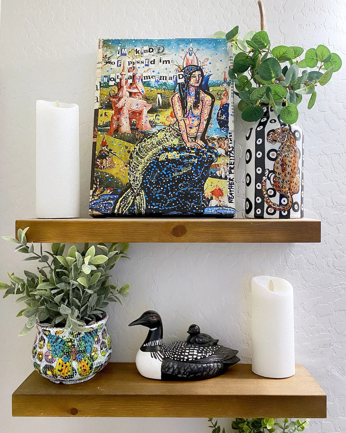 Party Check Butterfly Planter With 23k Gold Accents - Heather Freitas