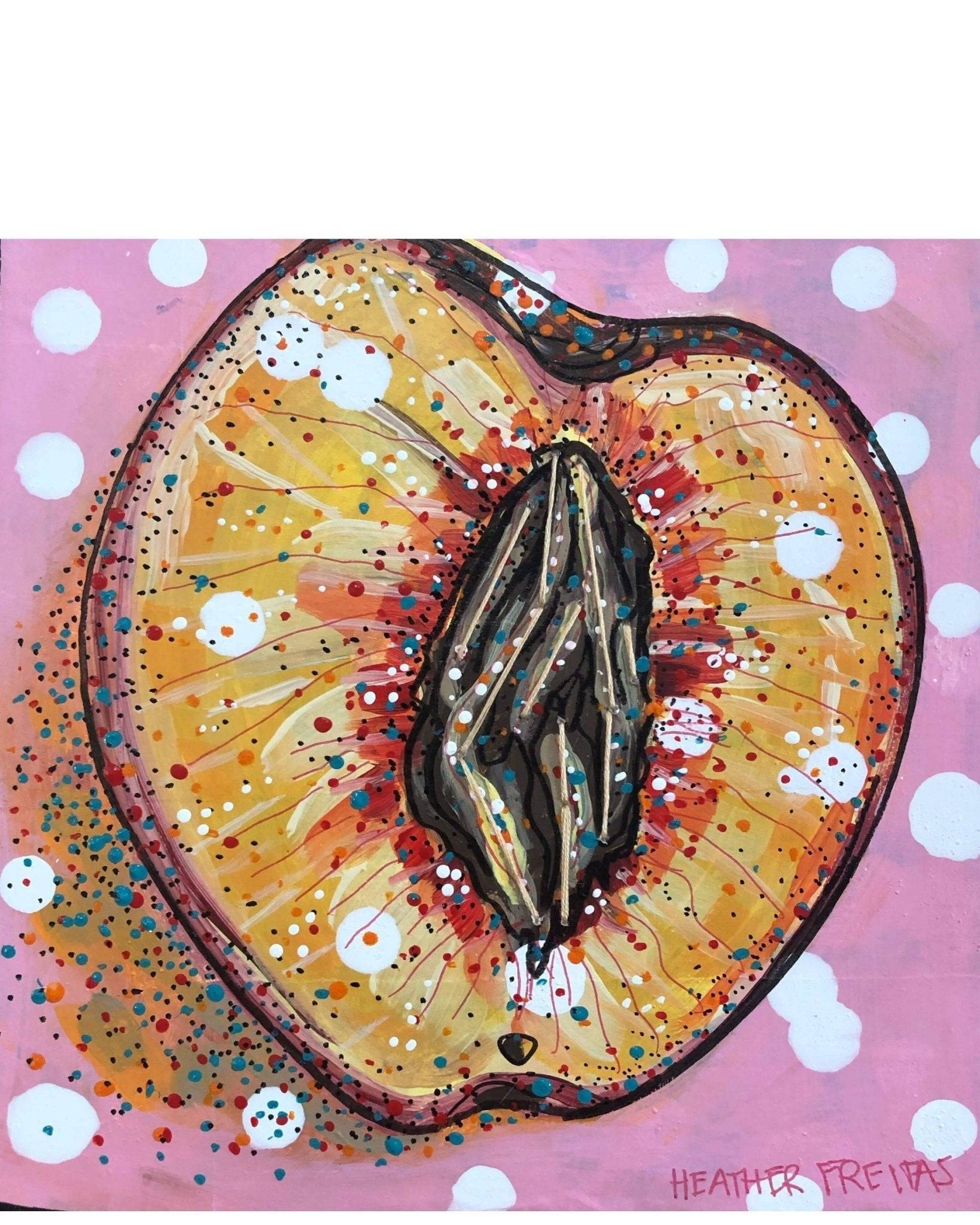 Peach - female inspired original painting - Heather Freitas