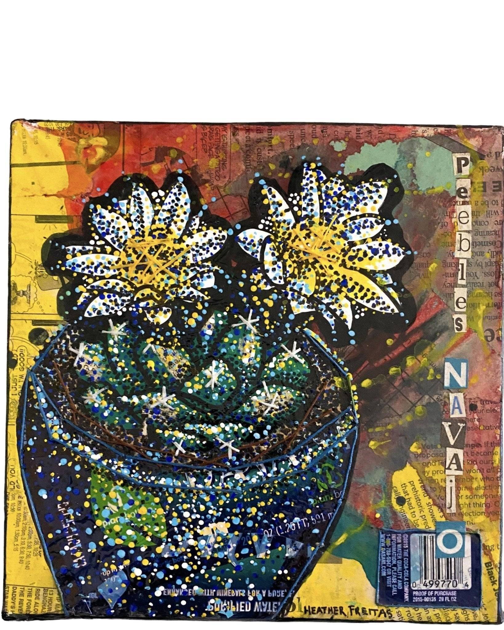 Pebbles Navajo Cactus - Original Painting - Heather Freitas