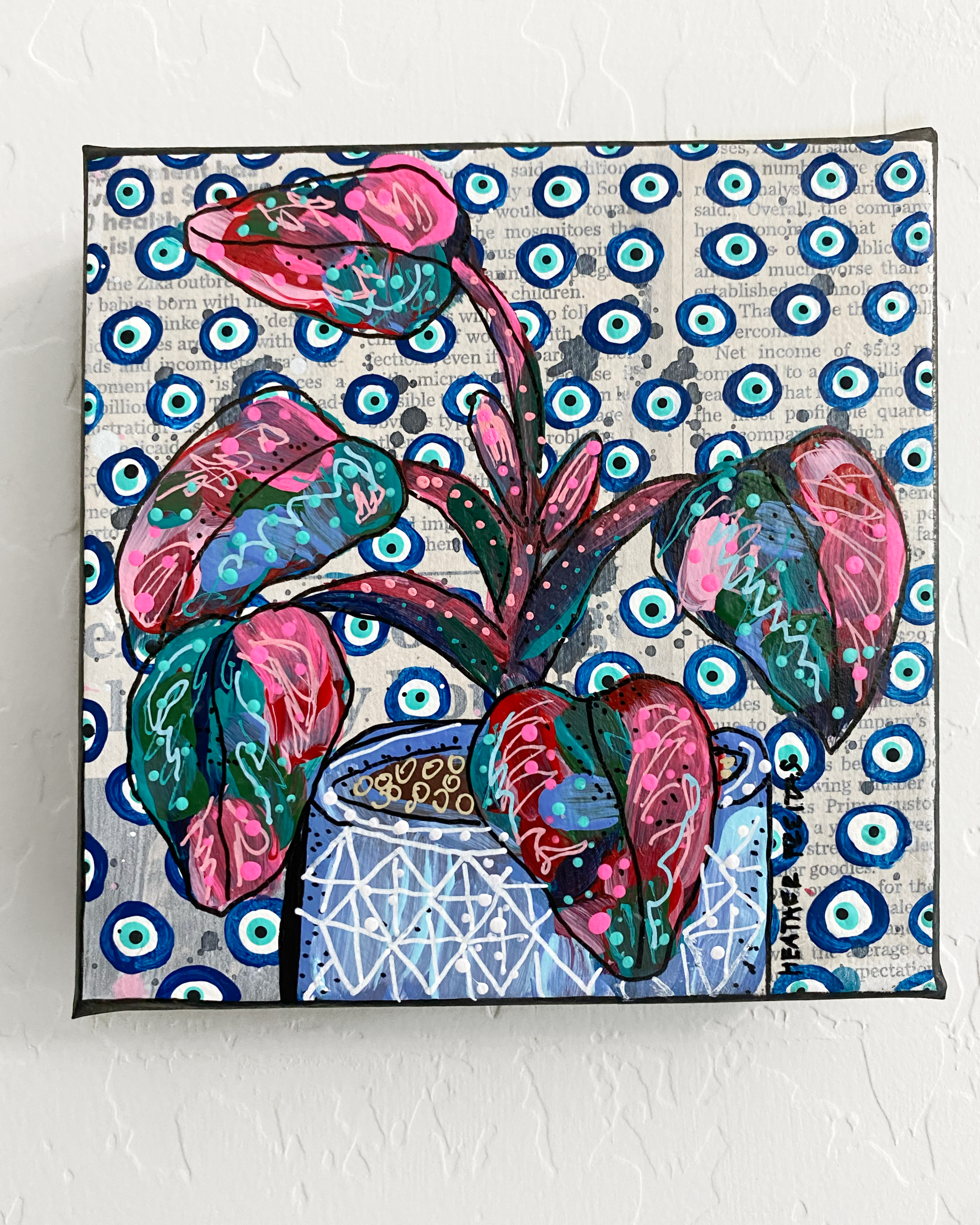 Pink Princess Philodendron ( Original Painting )