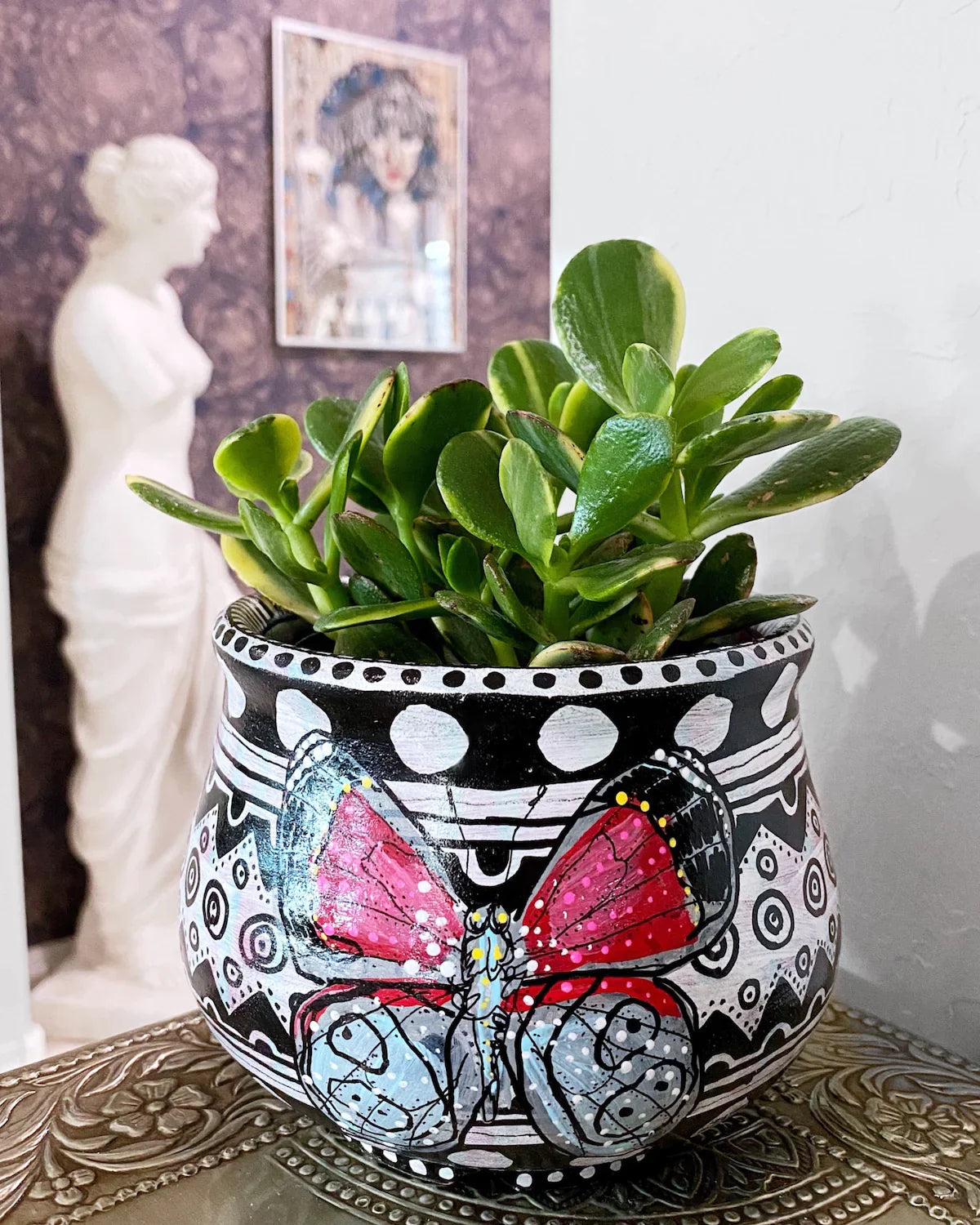 Red Is For Lucky Butterfly Planter - Heather Freitas