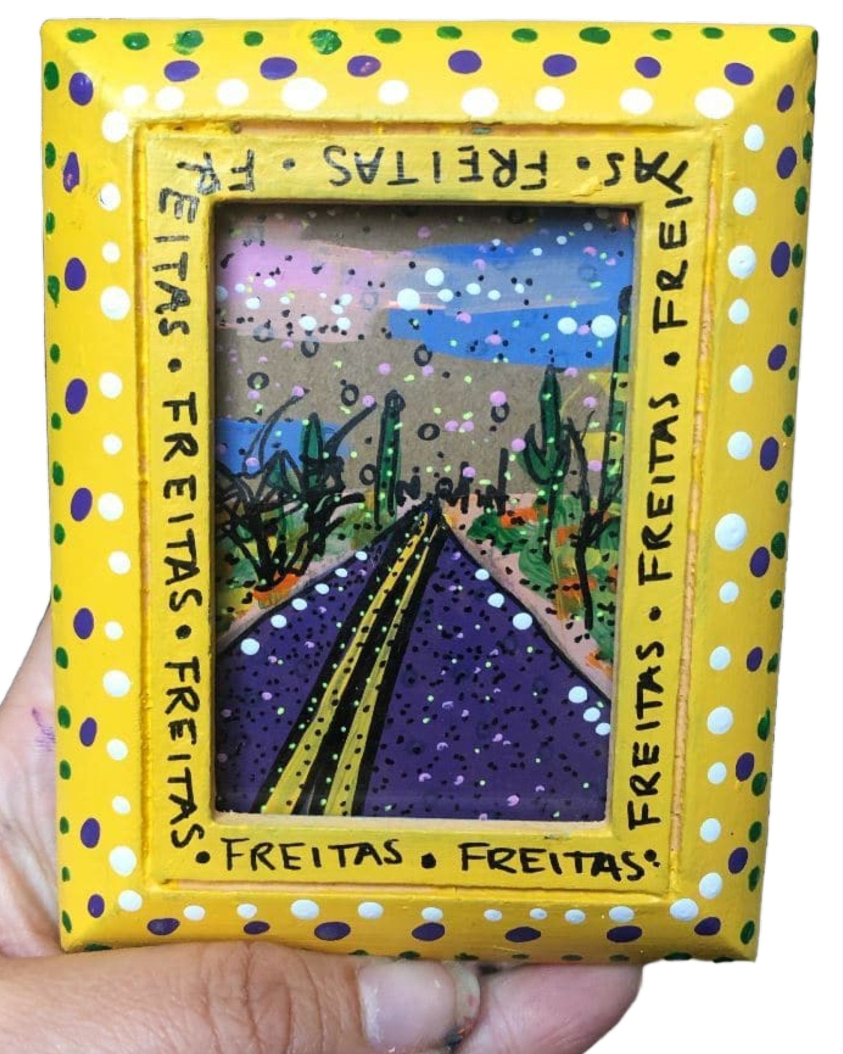 Road Trip - mini original painting - Heather Freitas