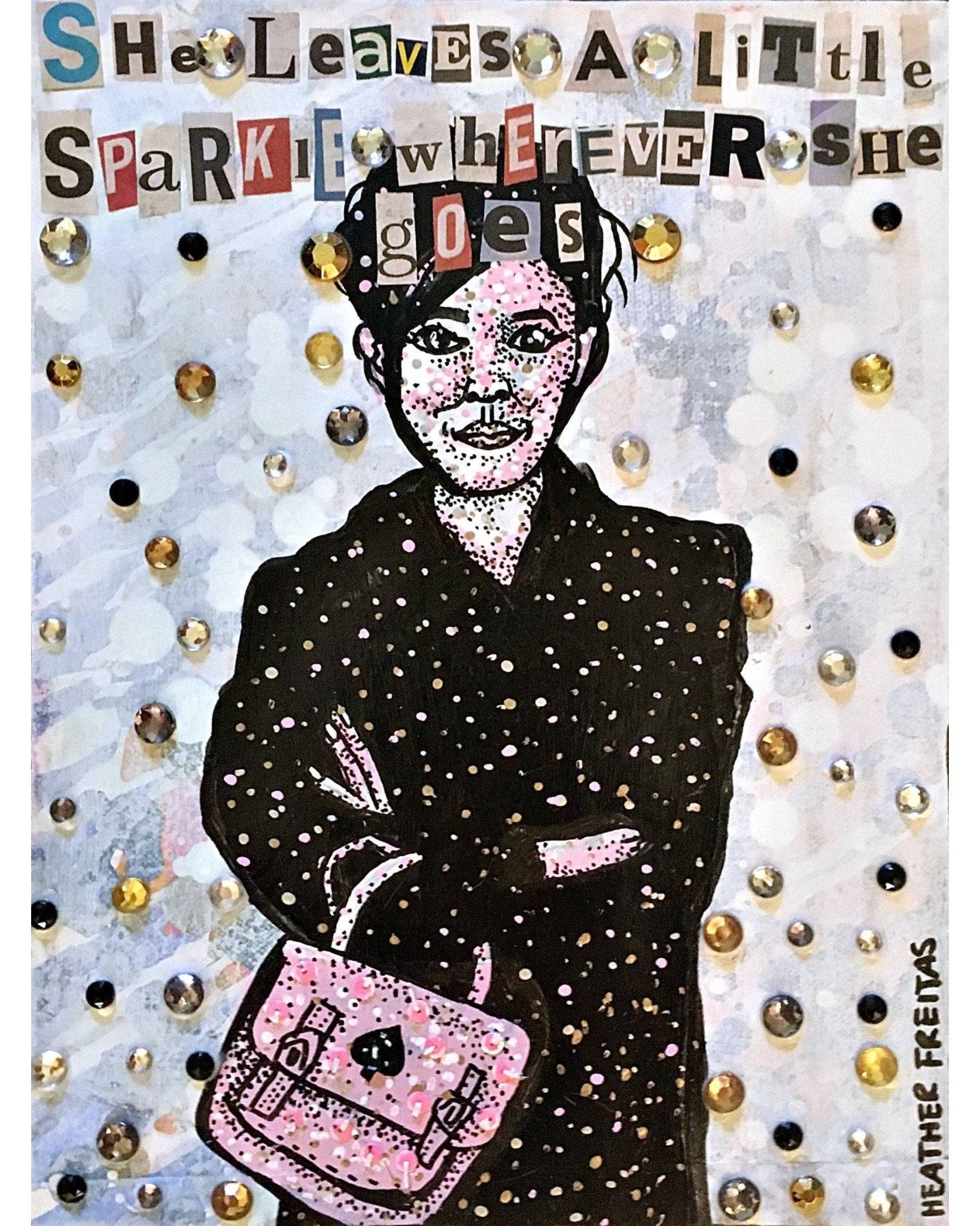 She Leaves A Sparkle - Kate Spade - Heather Freitas - fine art home deccor