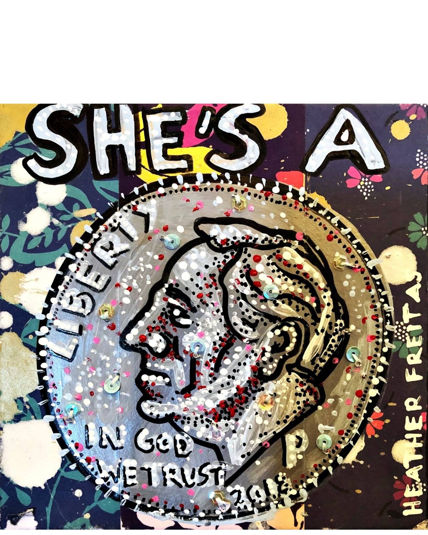 She's A Dime - Heather Freitas - fine art home deccor
