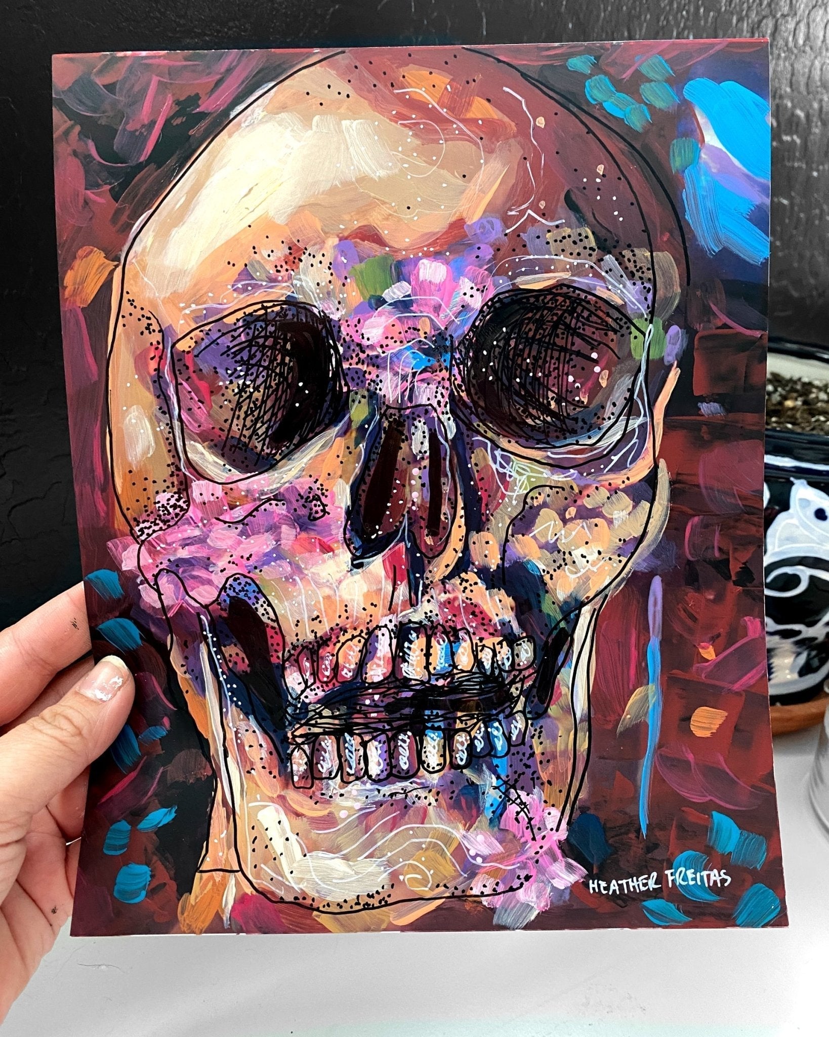 Skull - Heather Freitas - fine art home deccor