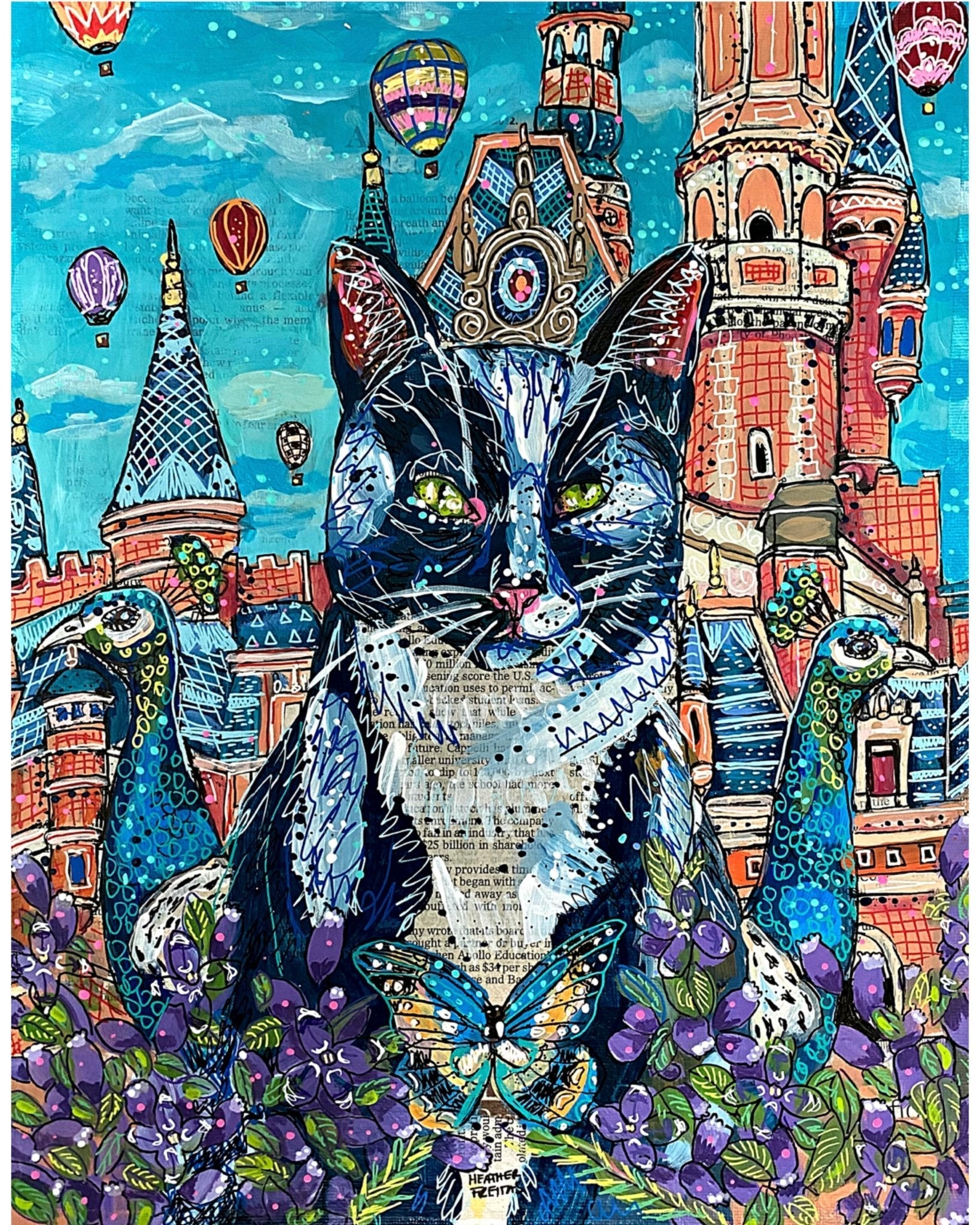 Sky, Castle Cat - Heather Freitas - fine art home deccor