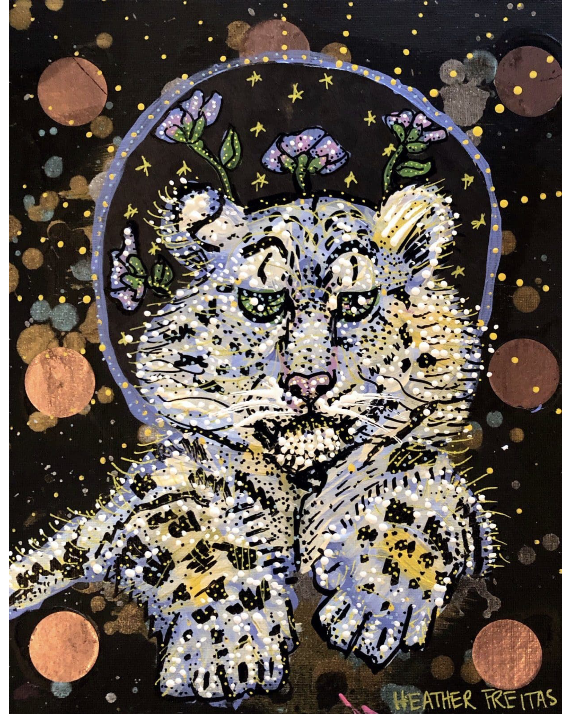 Snow Leopard - Heather Freitas - fine art home deccor