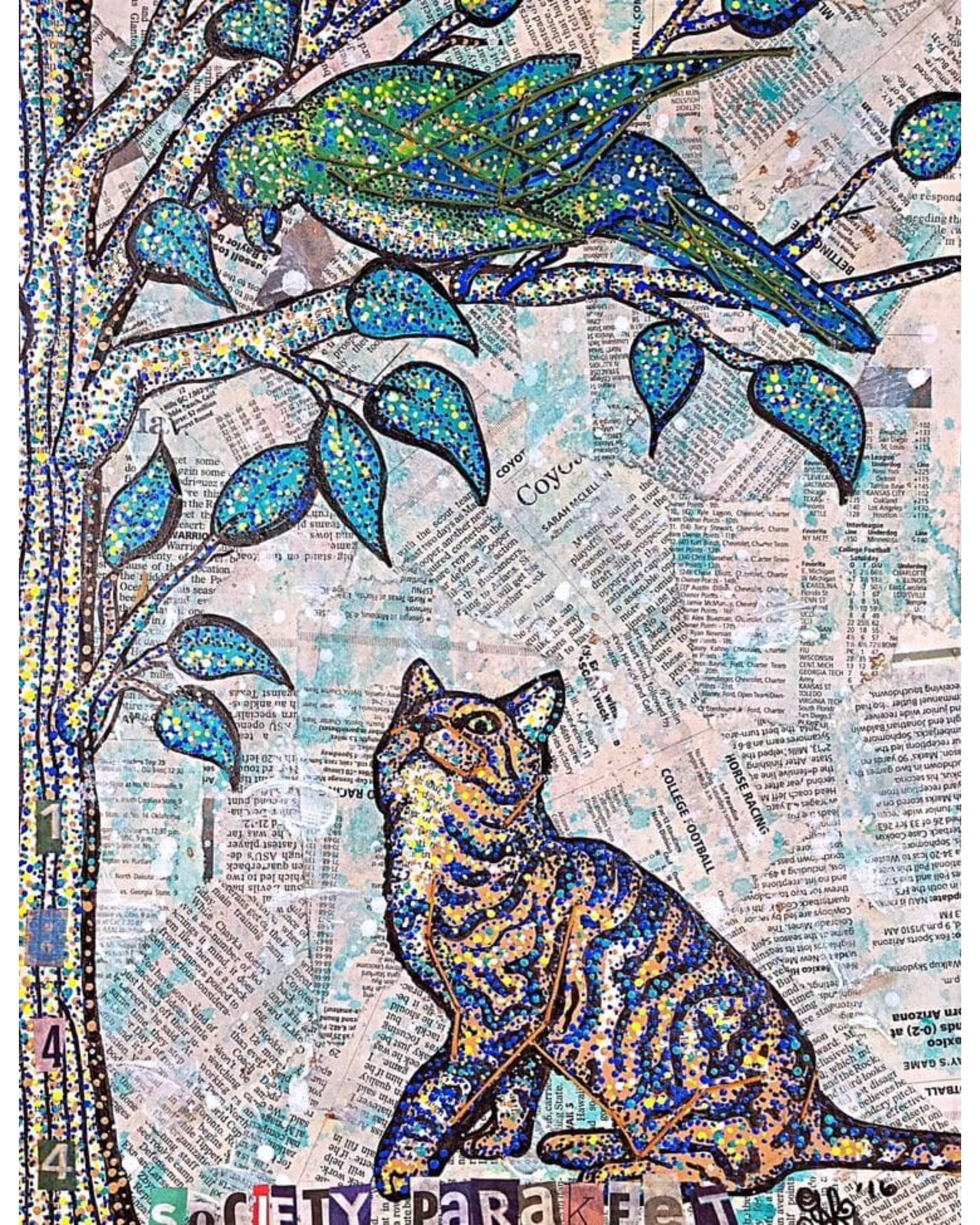 Society Parakeet - Heather Freitas - fine art home deccor