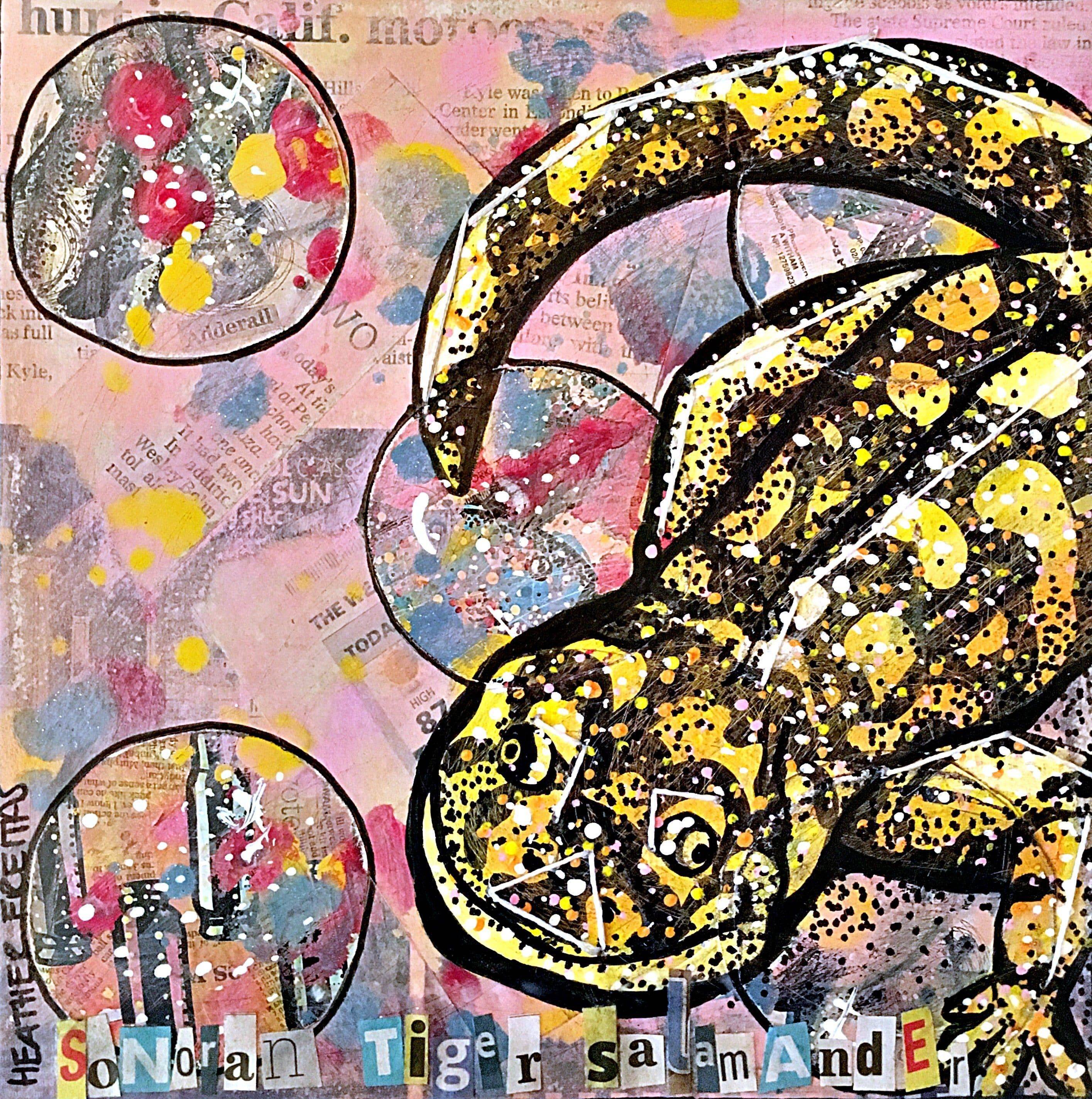 Sonoran Tiger Salamander ( Was on view at Roswell Museum Of Art ) - Heather Freitas - fine art home deccor