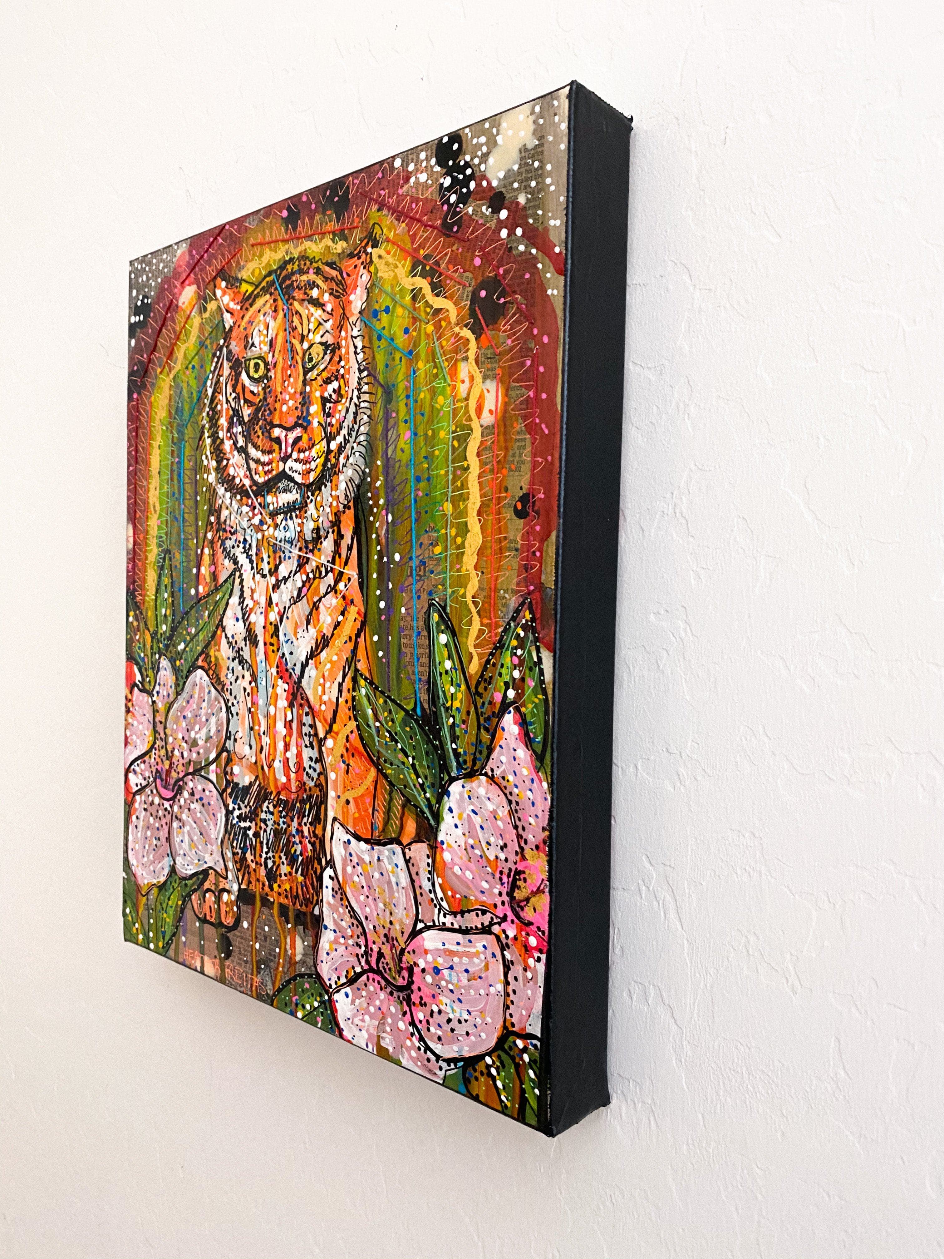 Stripes of Hibiscus & Rainbow Glow Heather Freitas