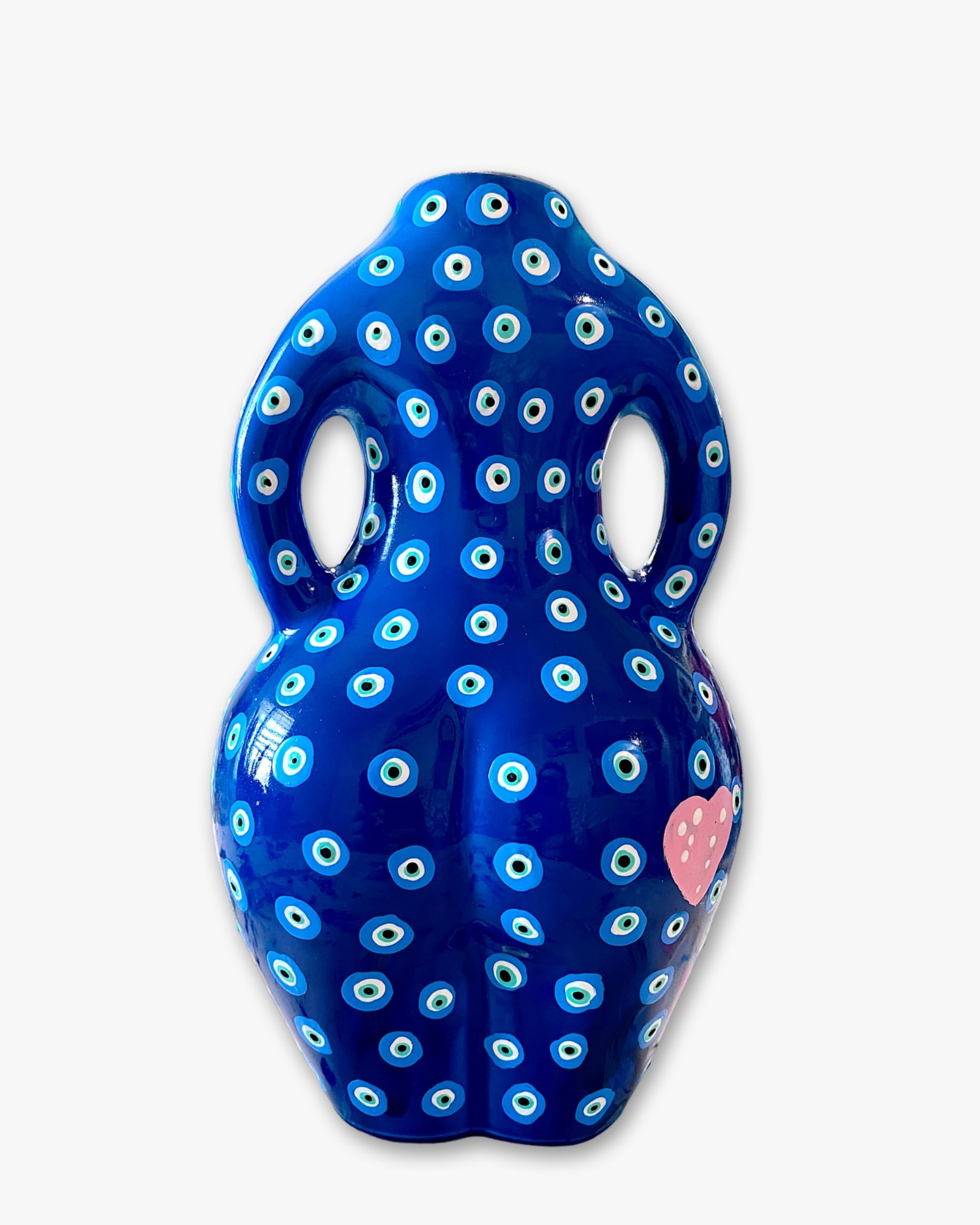 Sunflower Evil Eye Figurative Bud Vase