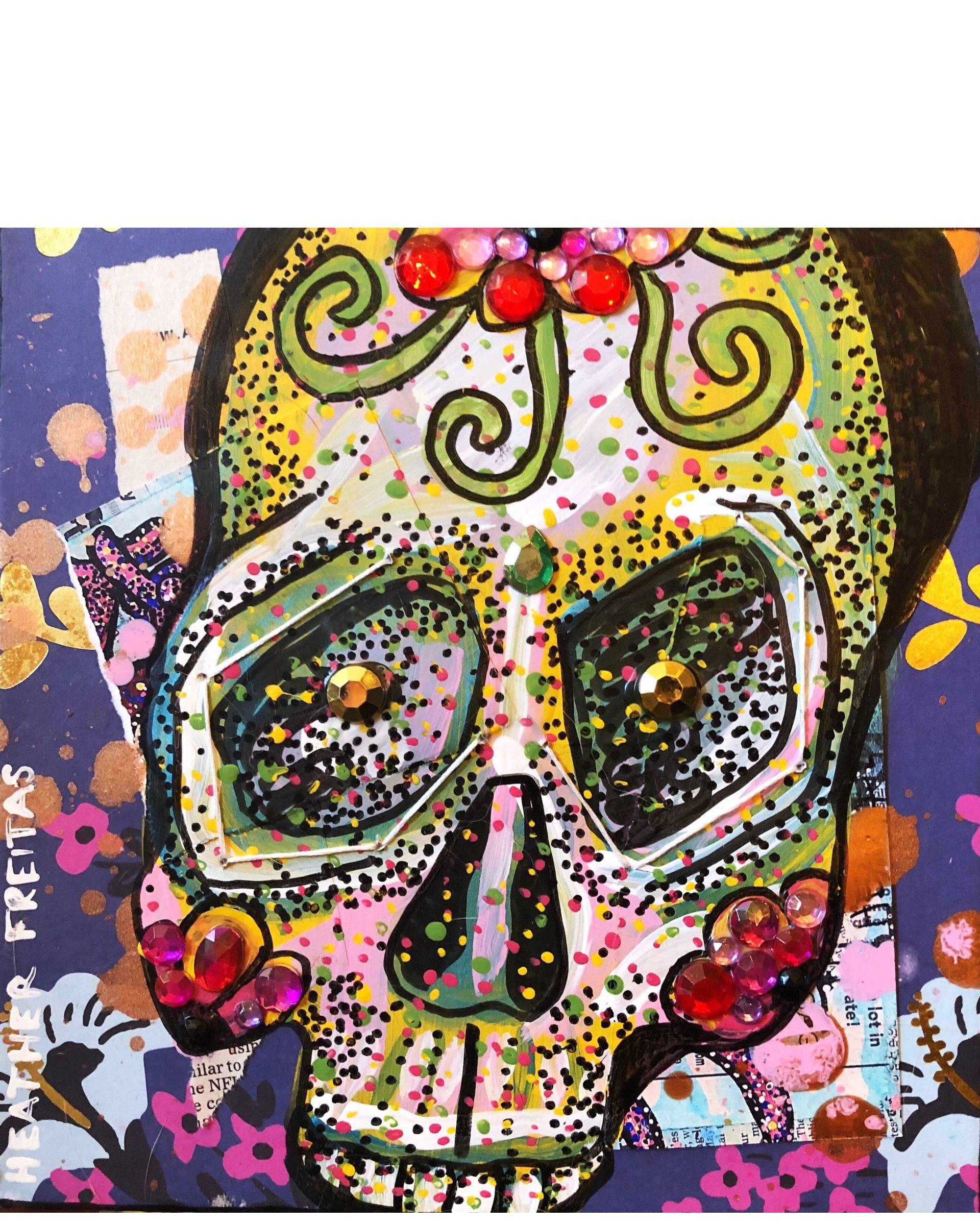The Princess - skull painting - Heather Freitas
