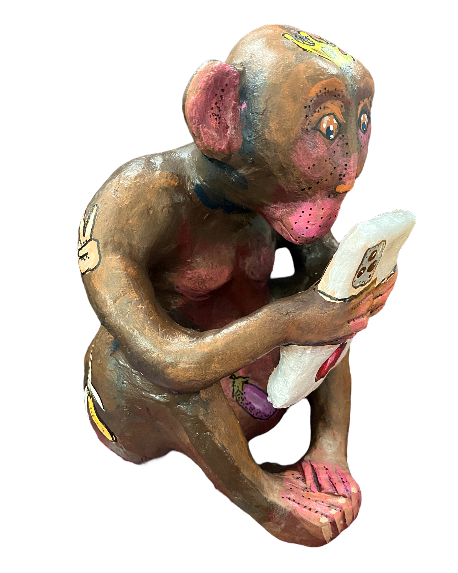 View No Evil - Clay Sculpture - Heather Freitas