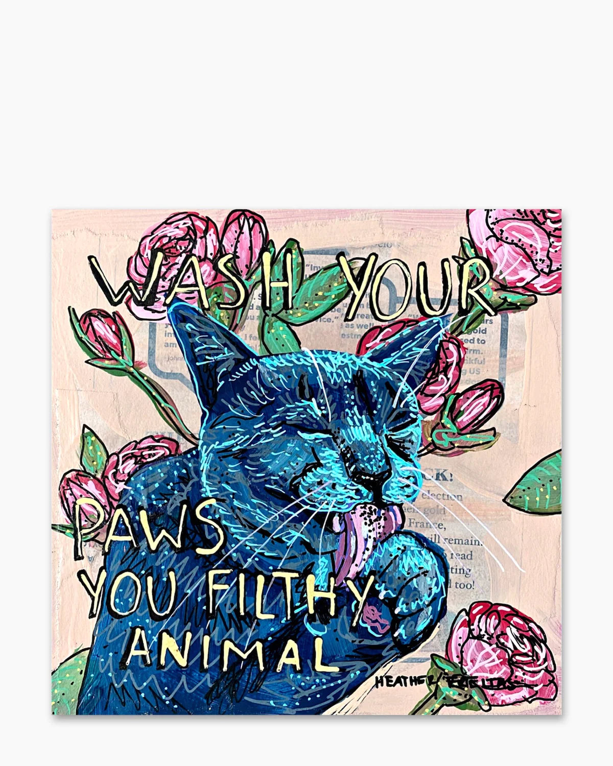 Wash Your Paws Cat Study - Heather Freitas