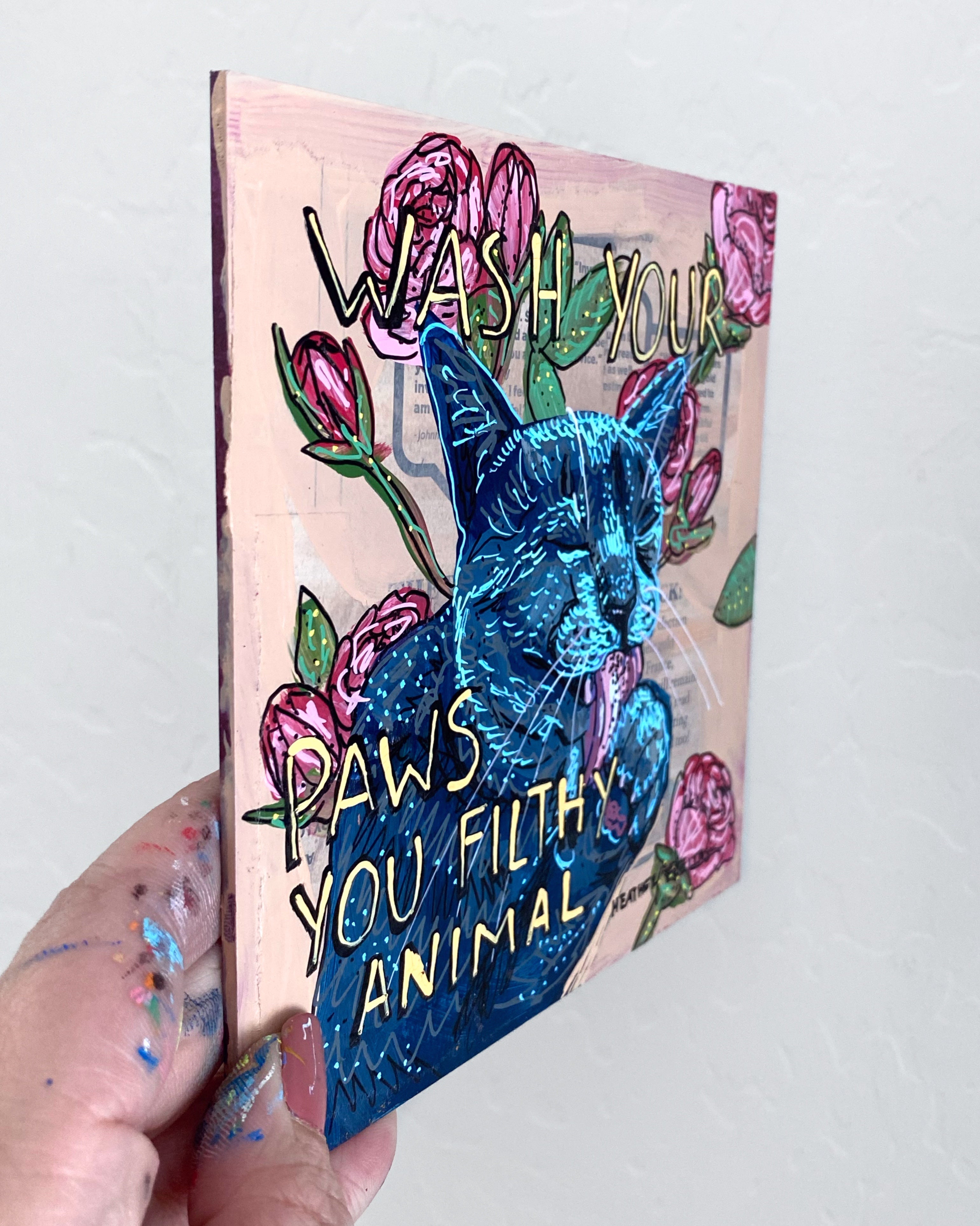 Wash Your Paws Cat Study - Heather Freitas