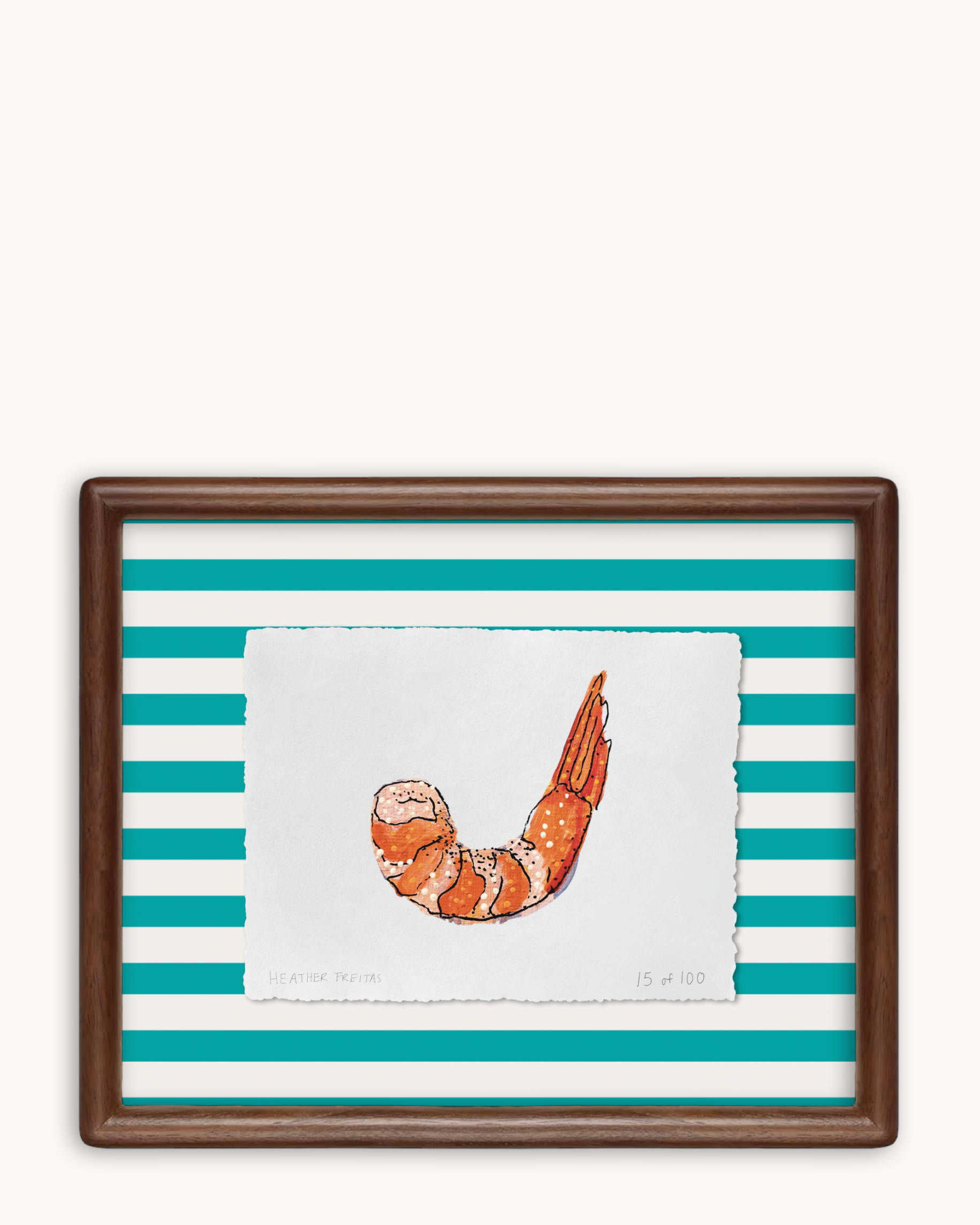 Shrimp Limited Edition Framed Print