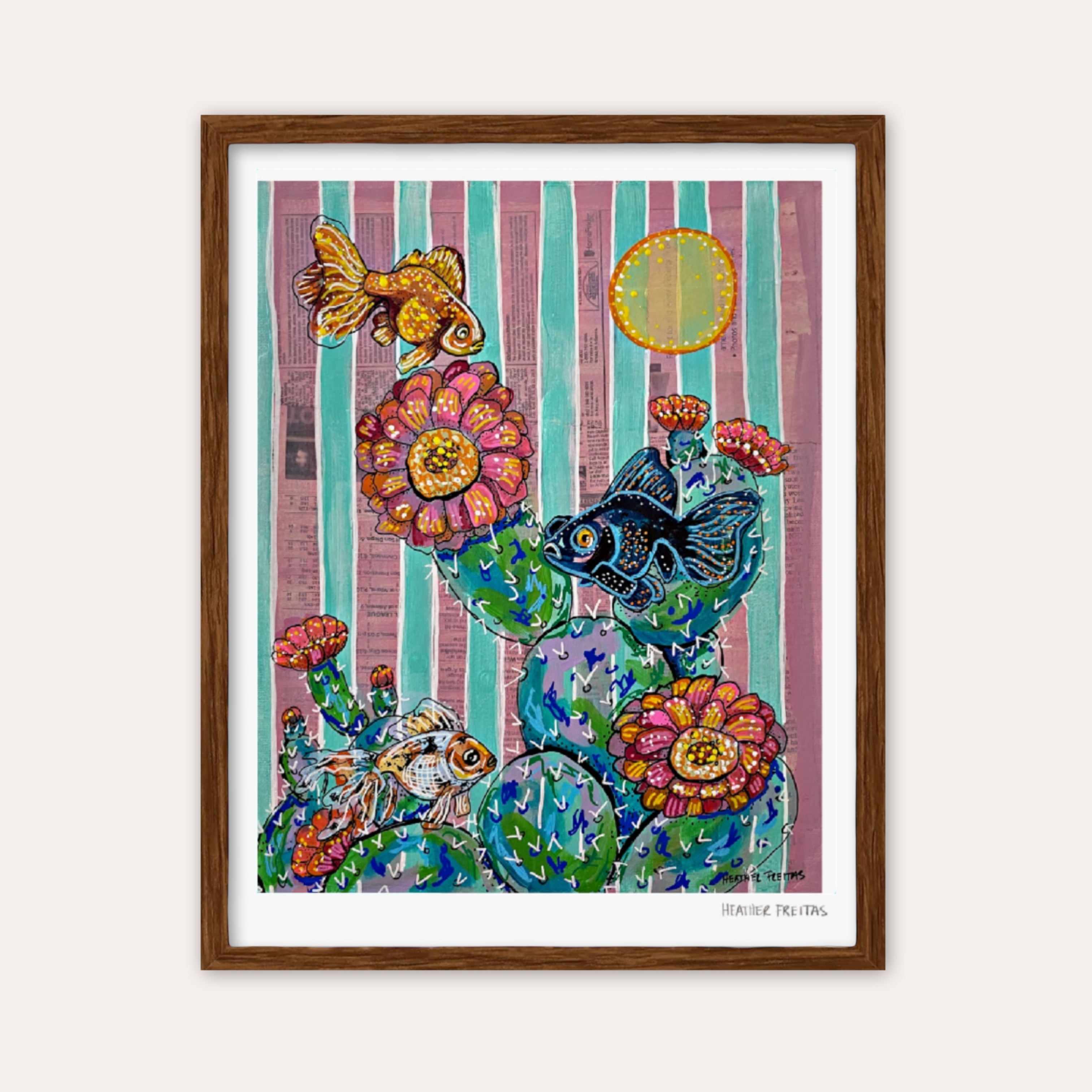 Cactus Goldfish Fine Art Print
