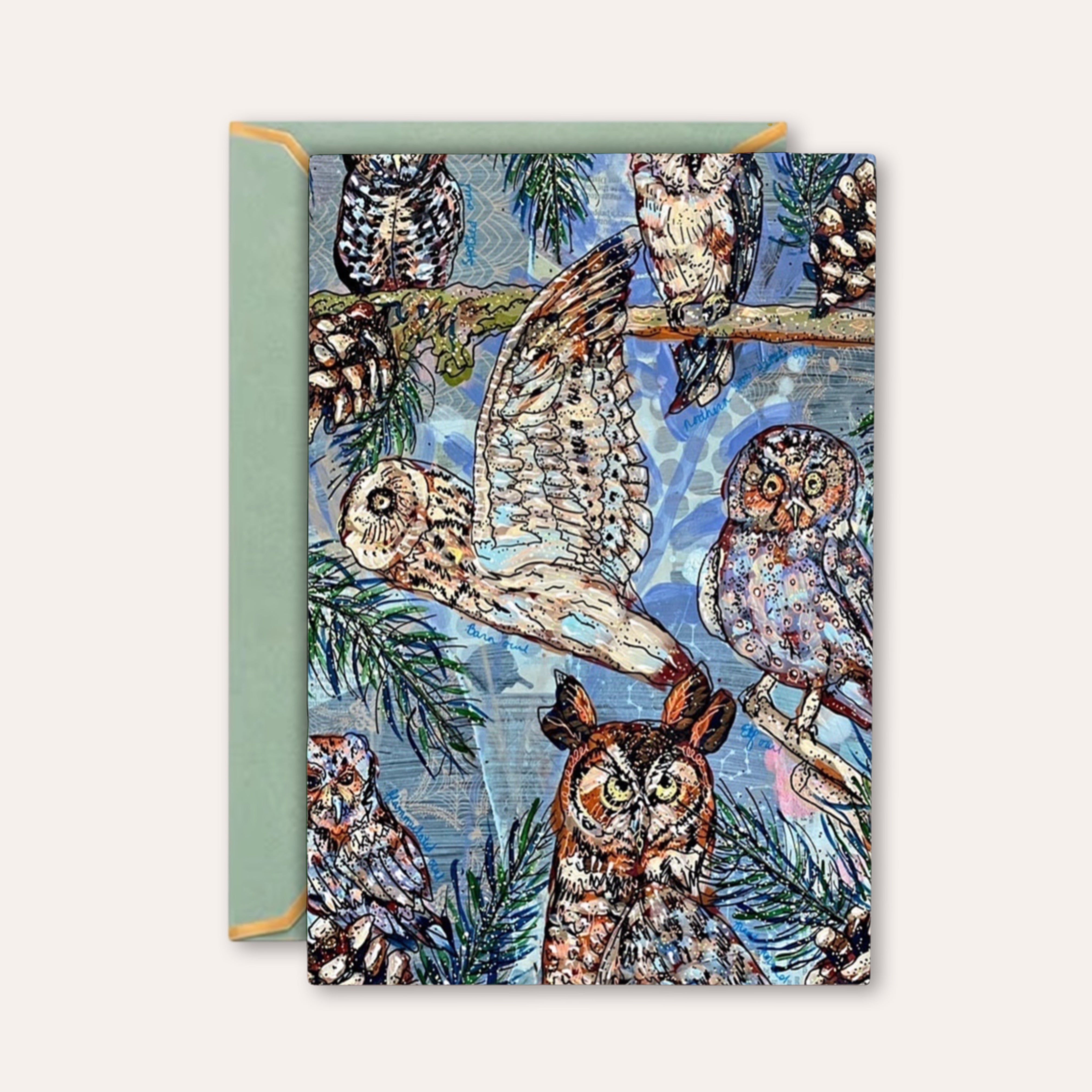 Owl Specimens - Greeting Card / Fine Art Print