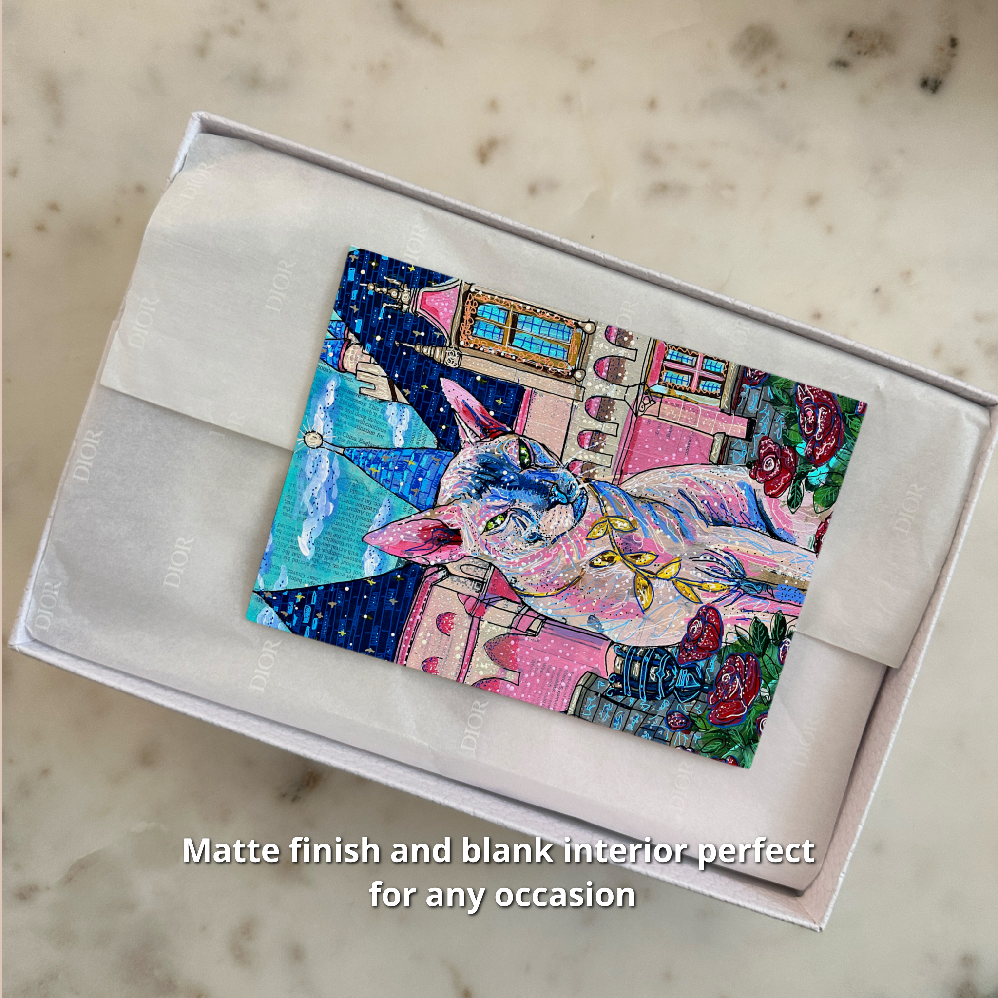 Mix Castle Cat - Greeting Card / Fine Art Print