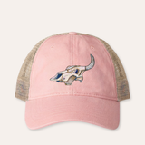 Resting Cow Skull Women's Washed Mesh-Back Cap