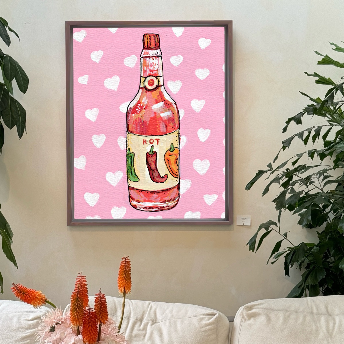 Hot Sauce Framed Fine Art Canvas Print