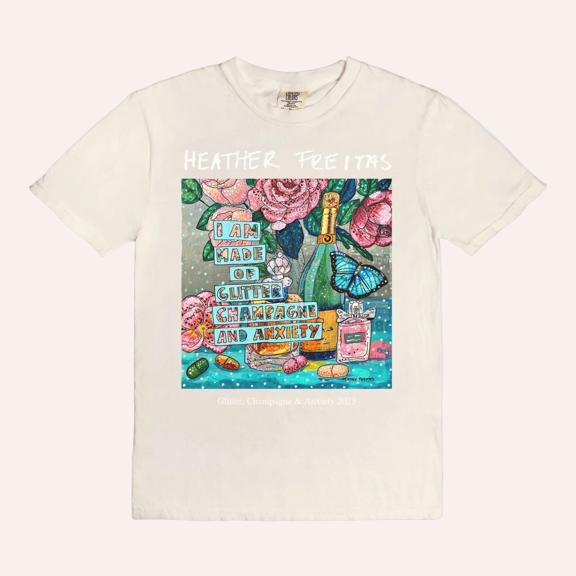 Glitter, Champagne & Anxiety Tee