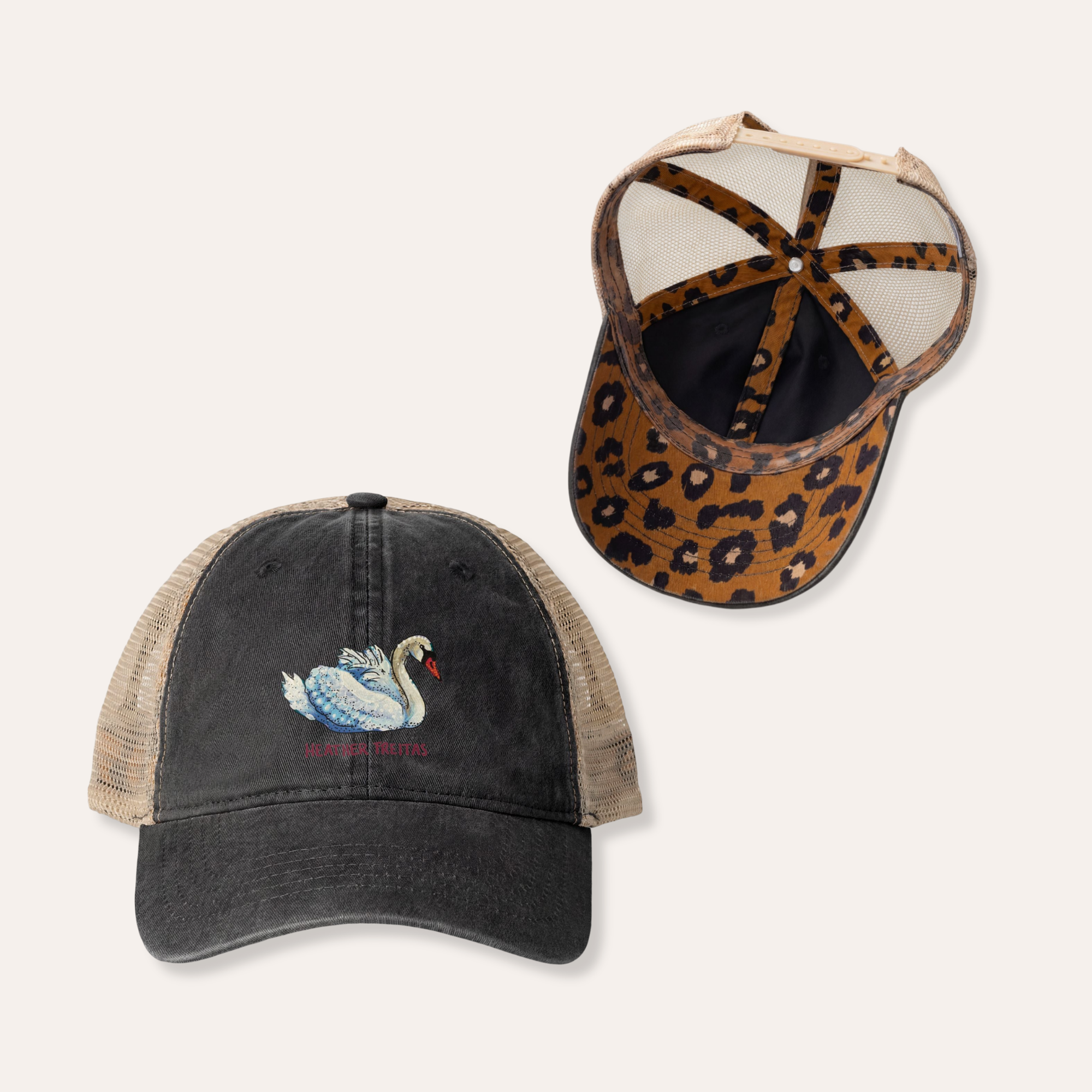 Swan Women's Washed Mesh-Back Cap
